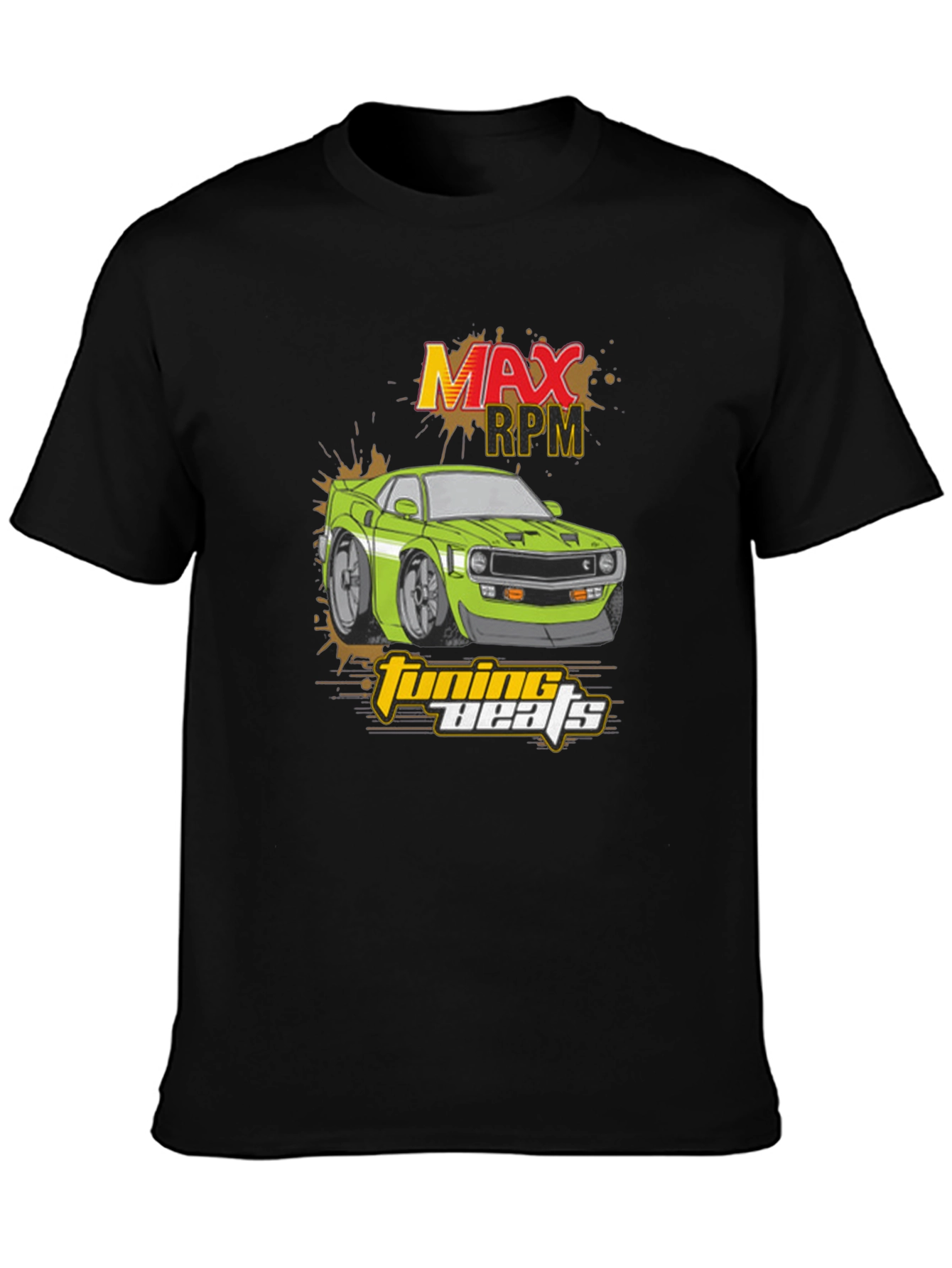 Max RPM Tuning Beats Black Graphic T-Shirt