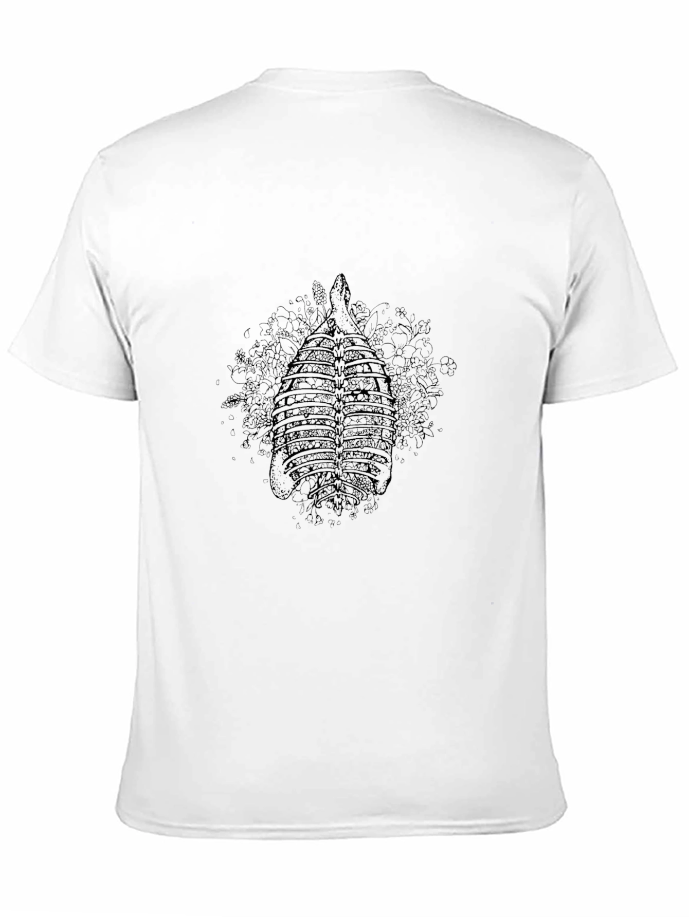 Black Ribcage Graphic Tee - Mens Unique Design