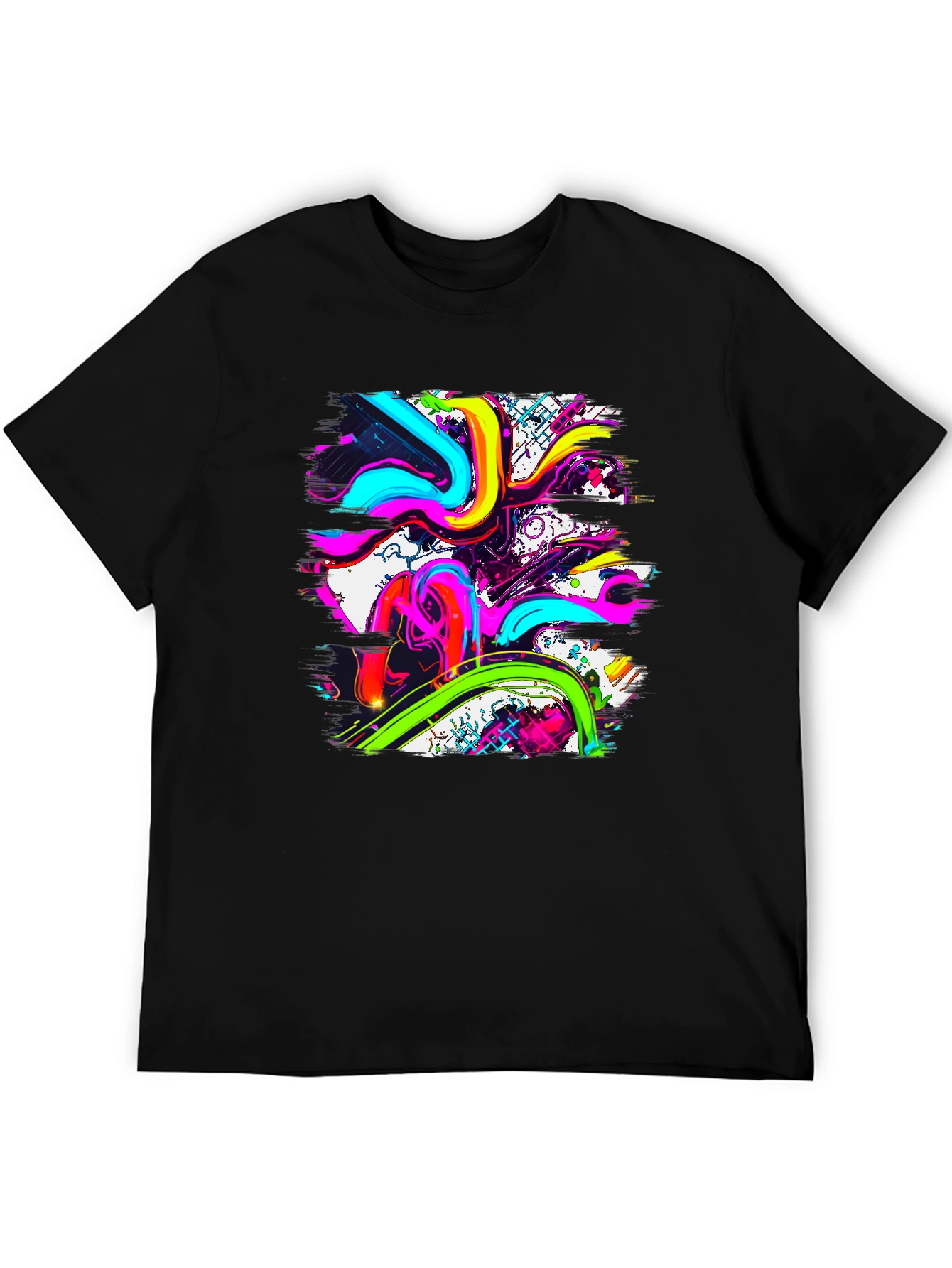 Vibrant Abstract Graphic Print T-Shirt