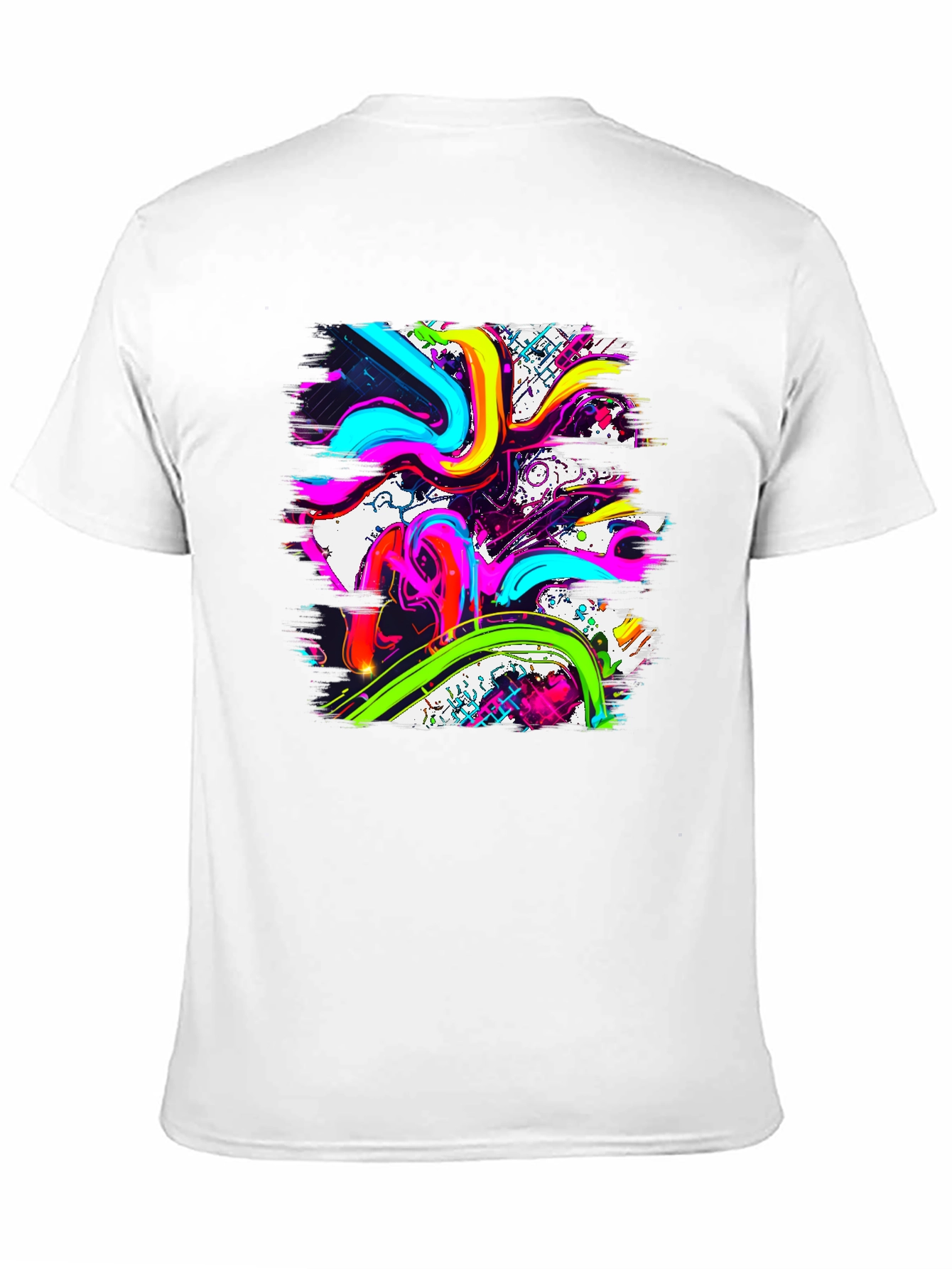 Vibrant Abstract Graphic Print T-Shirt