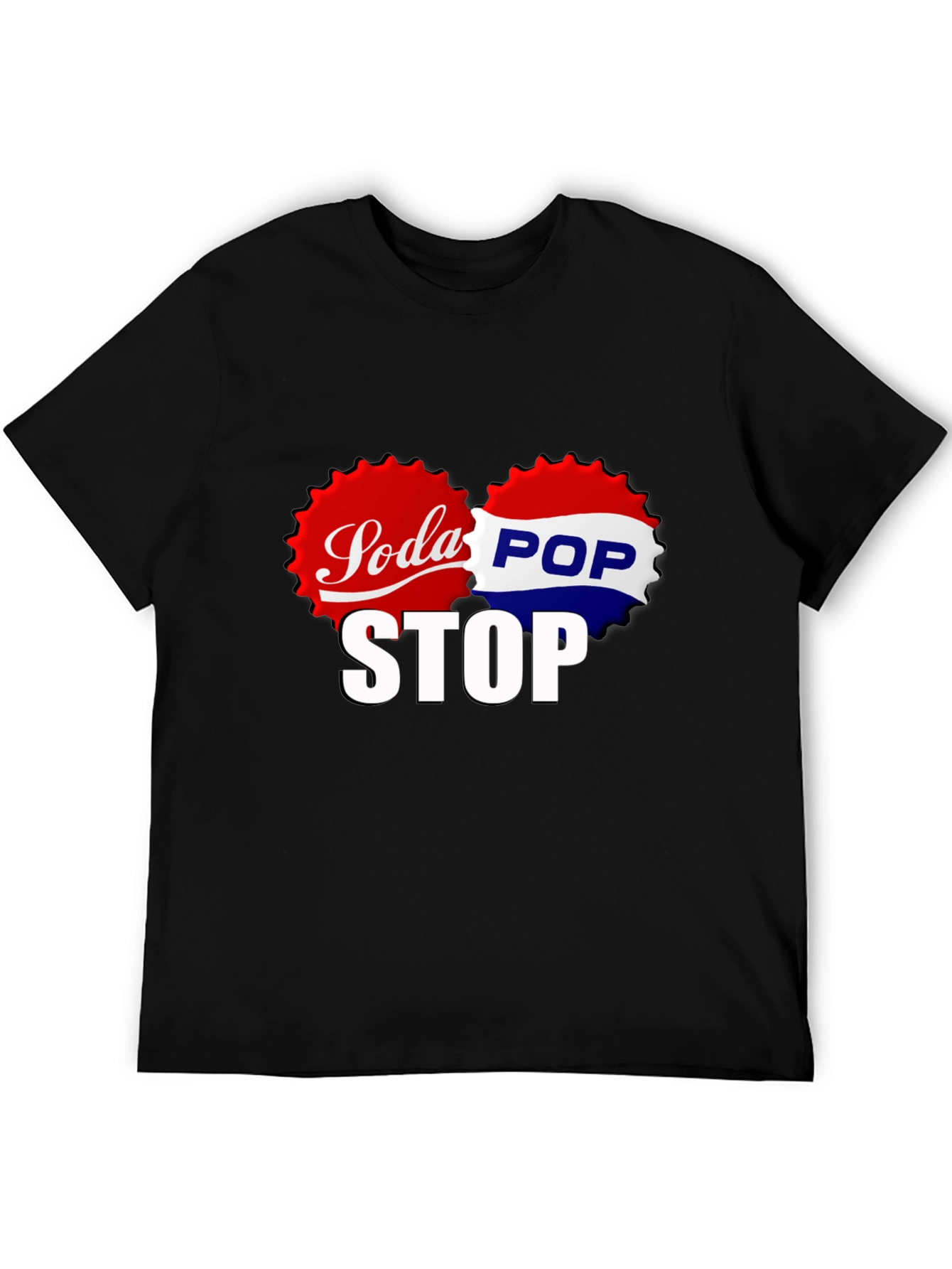 Soda Pop Stop Black T-Shirt