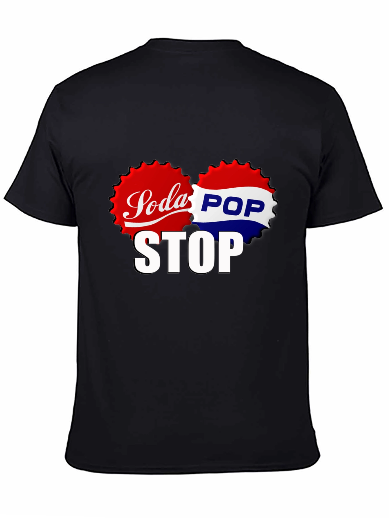 Soda Pop Stop Black T-Shirt