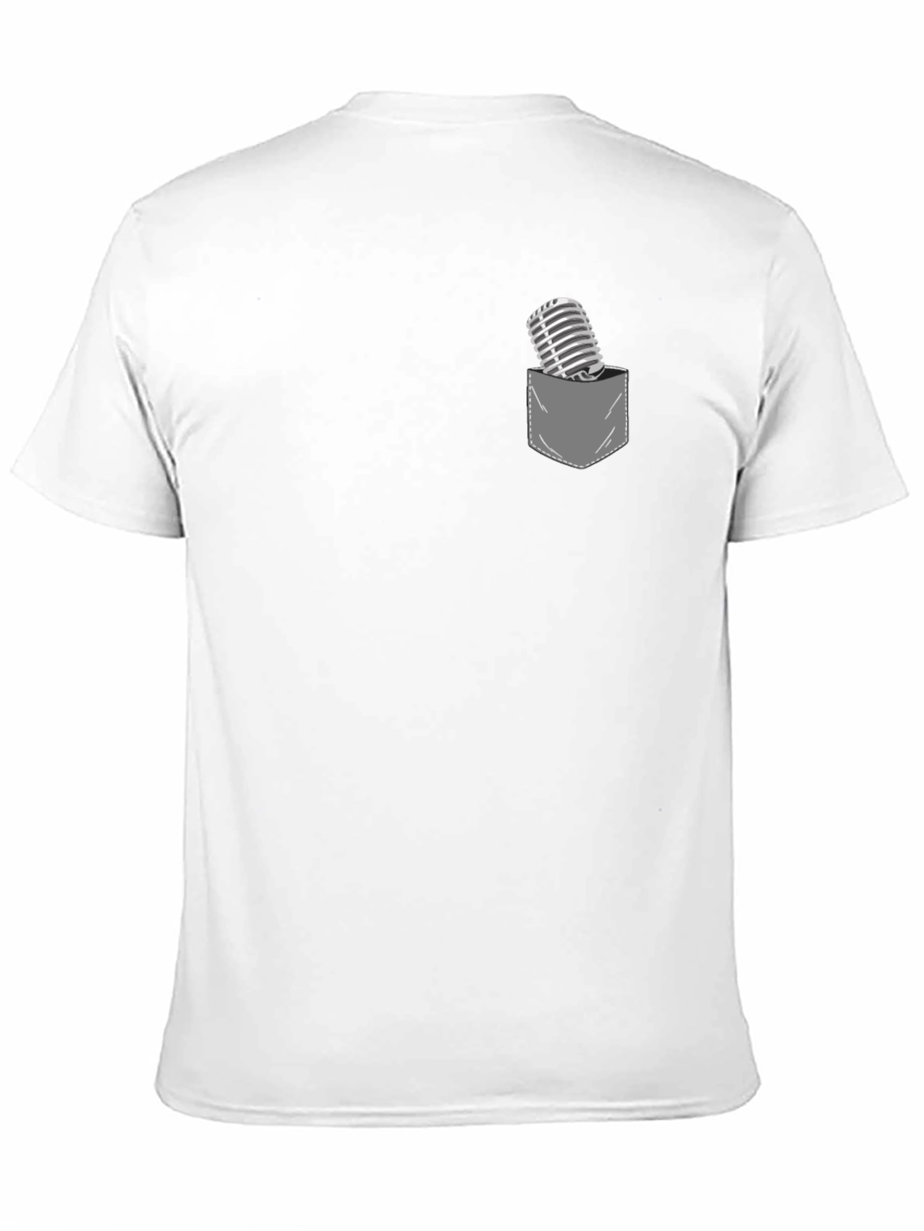 Retro Mic Pocket Tee - Stylish Graphic T-Shirt