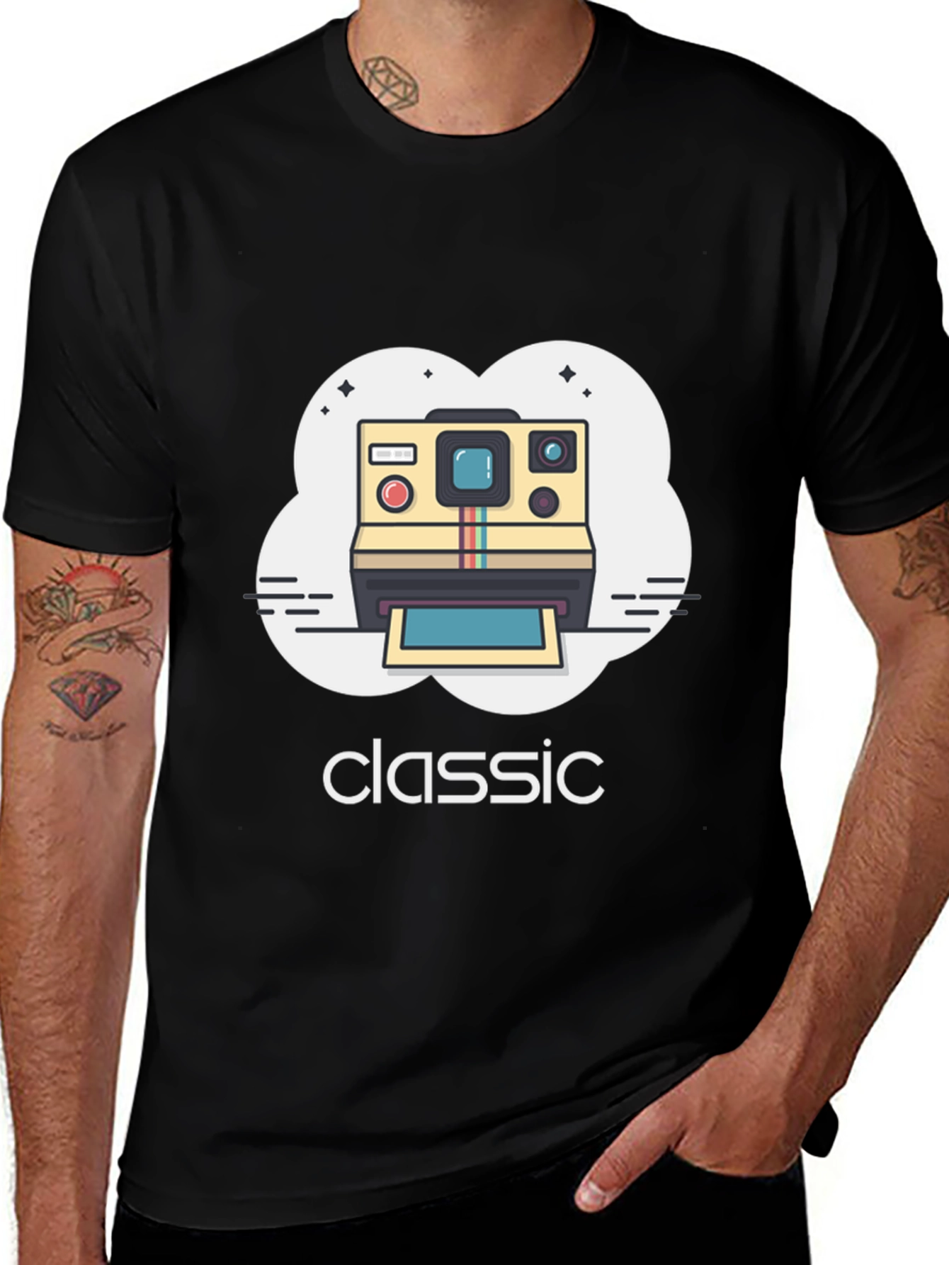 Classic Polaroid Camera Graphic T-Shirt
