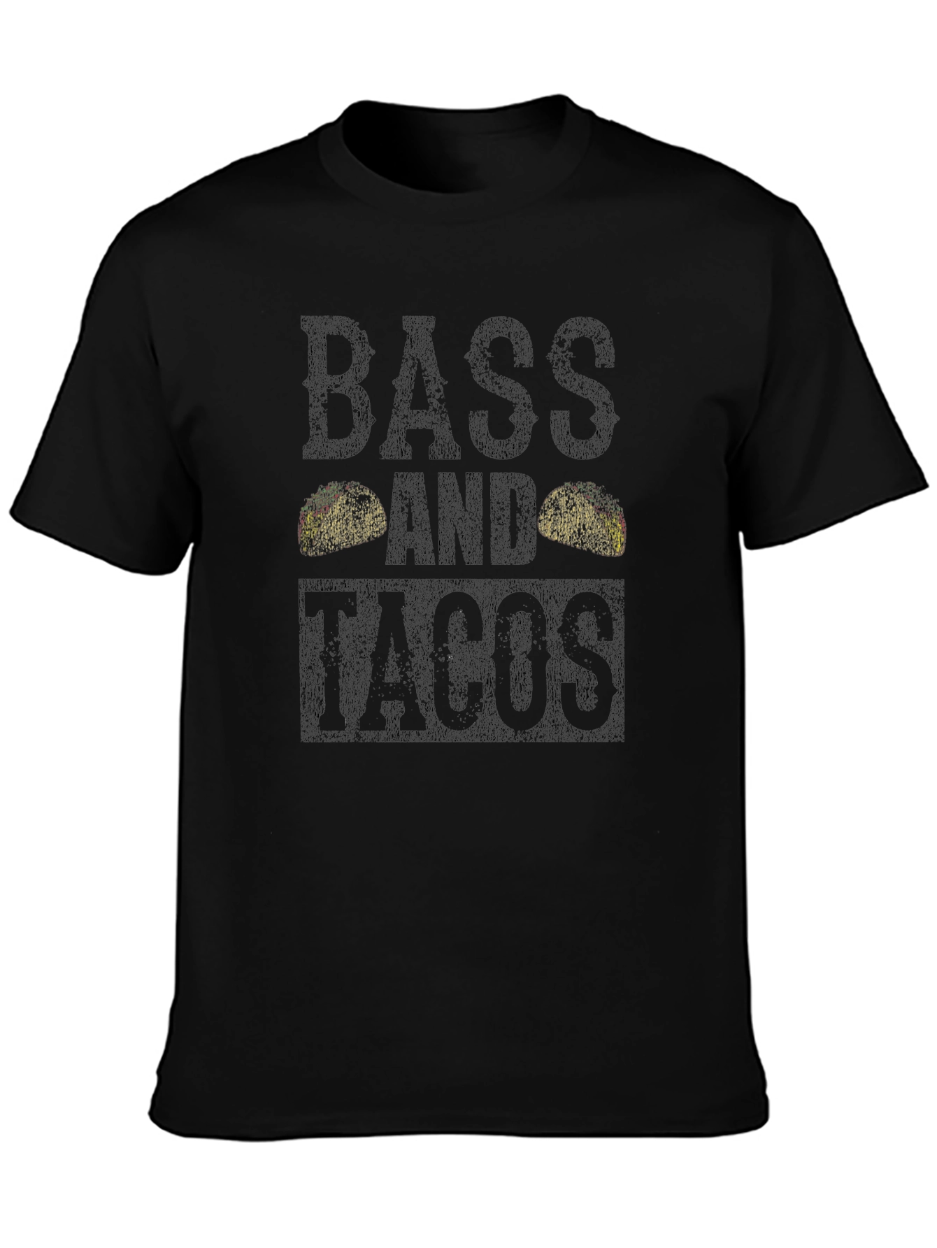 Bass and Tacos Funny Graphic T-Shirt