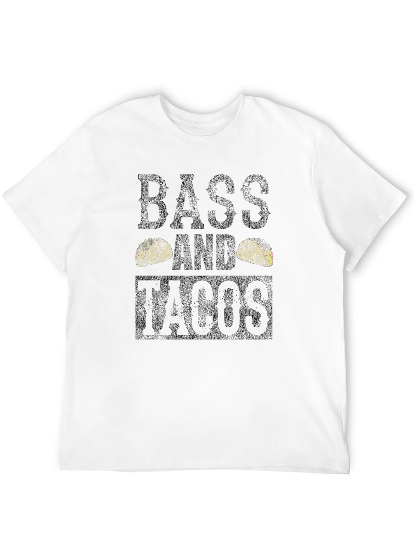 Bass and Tacos Funny Graphic T-Shirt