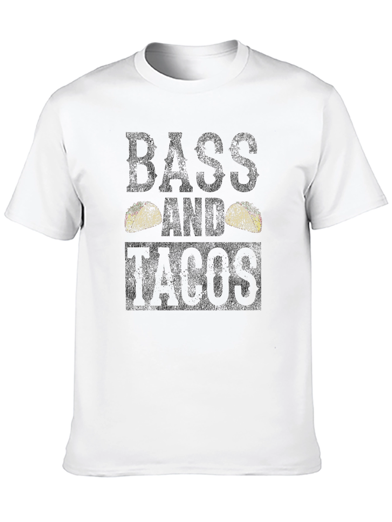 Bass and Tacos Funny Graphic T-Shirt