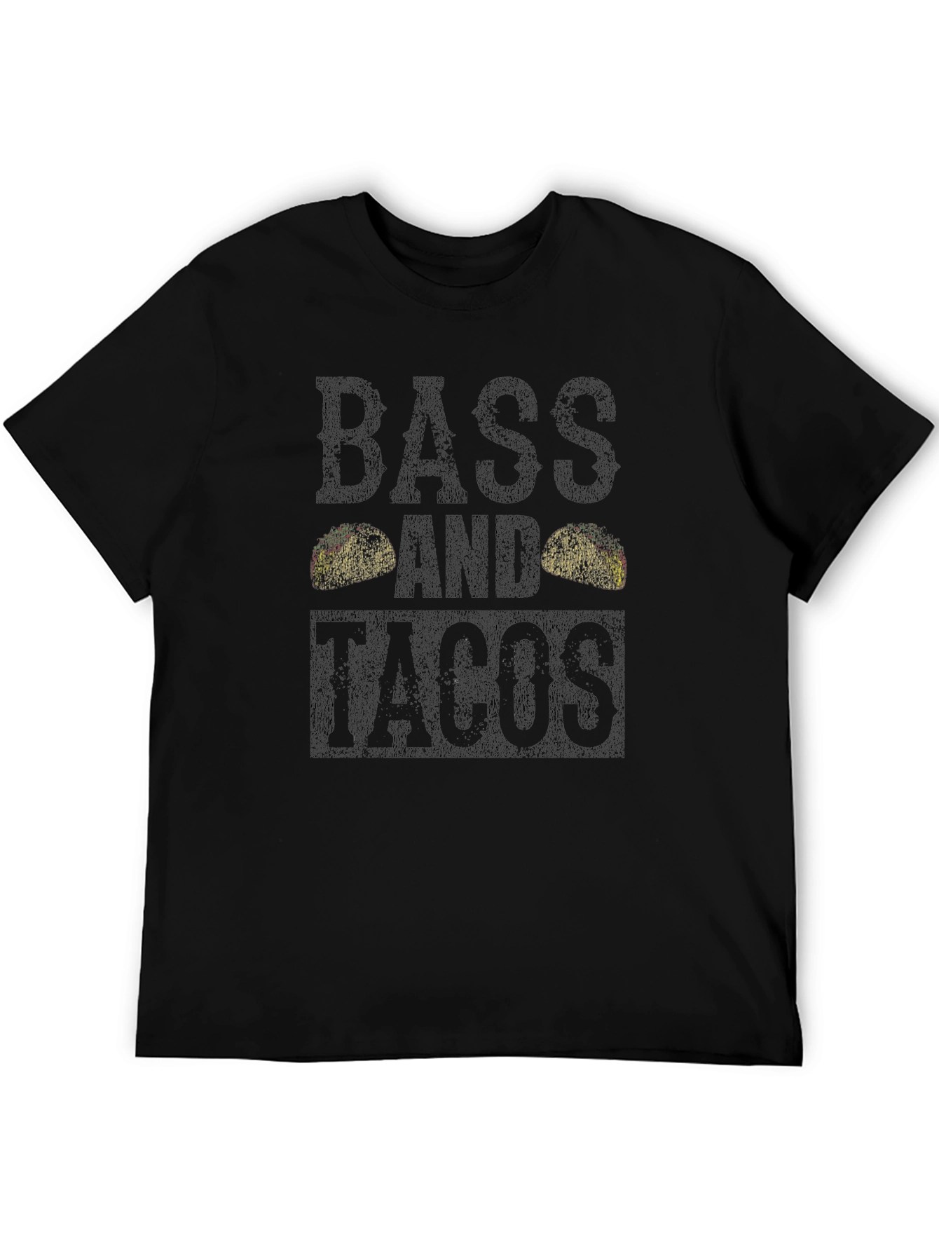 Bass and Tacos Funny Graphic T-Shirt