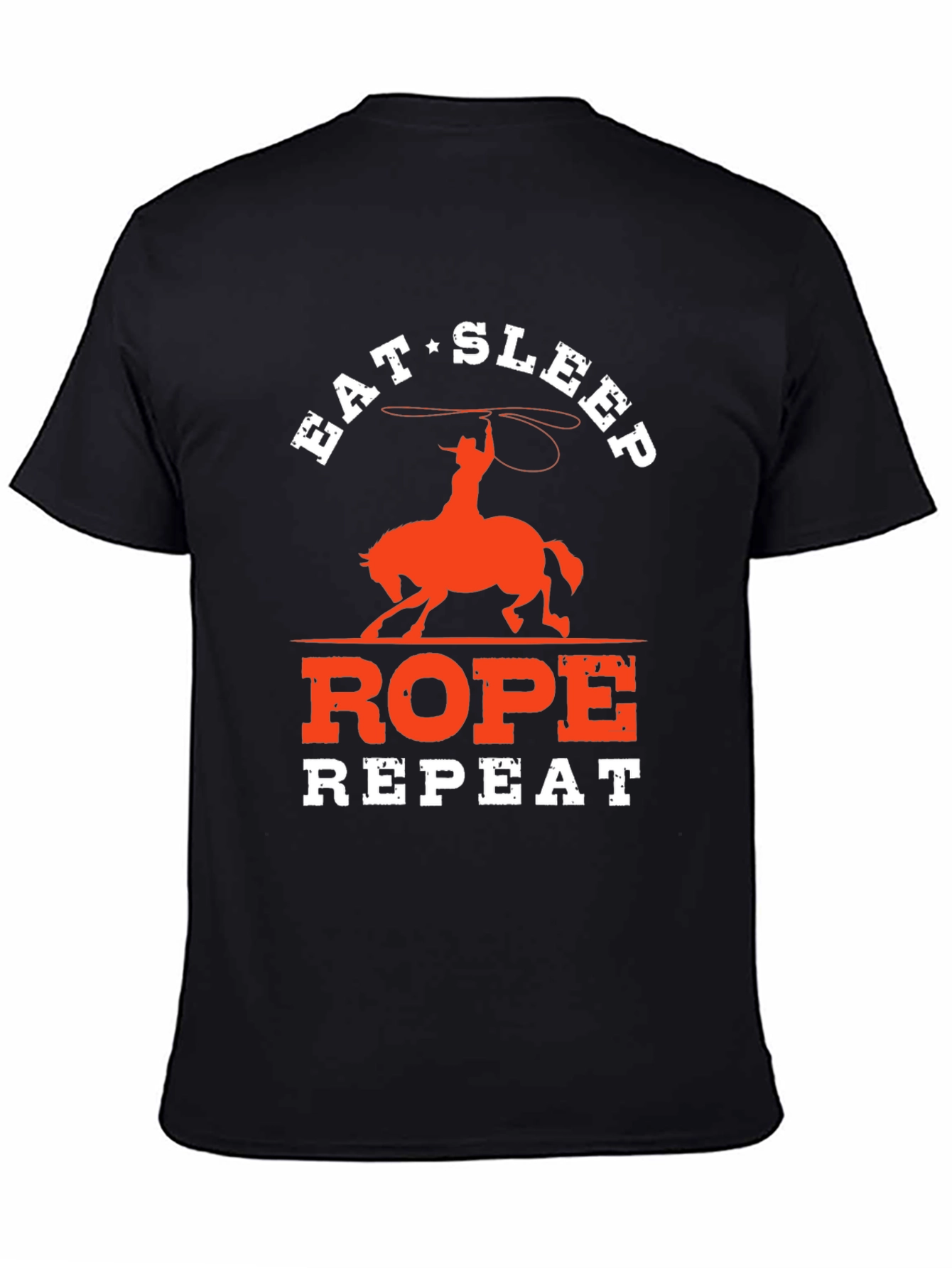 Eat Sleep Rope Repeat Cowboy Graphic Tee