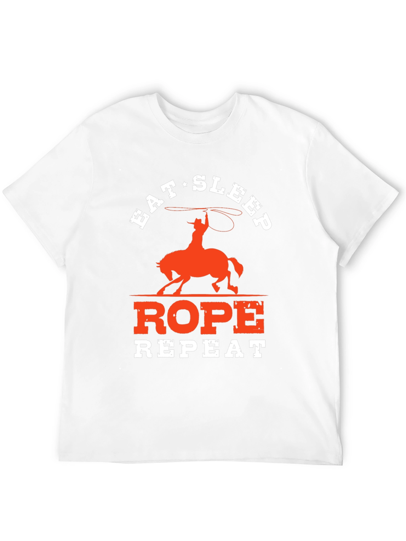 Eat Sleep Rope Repeat Cowboy Graphic Tee