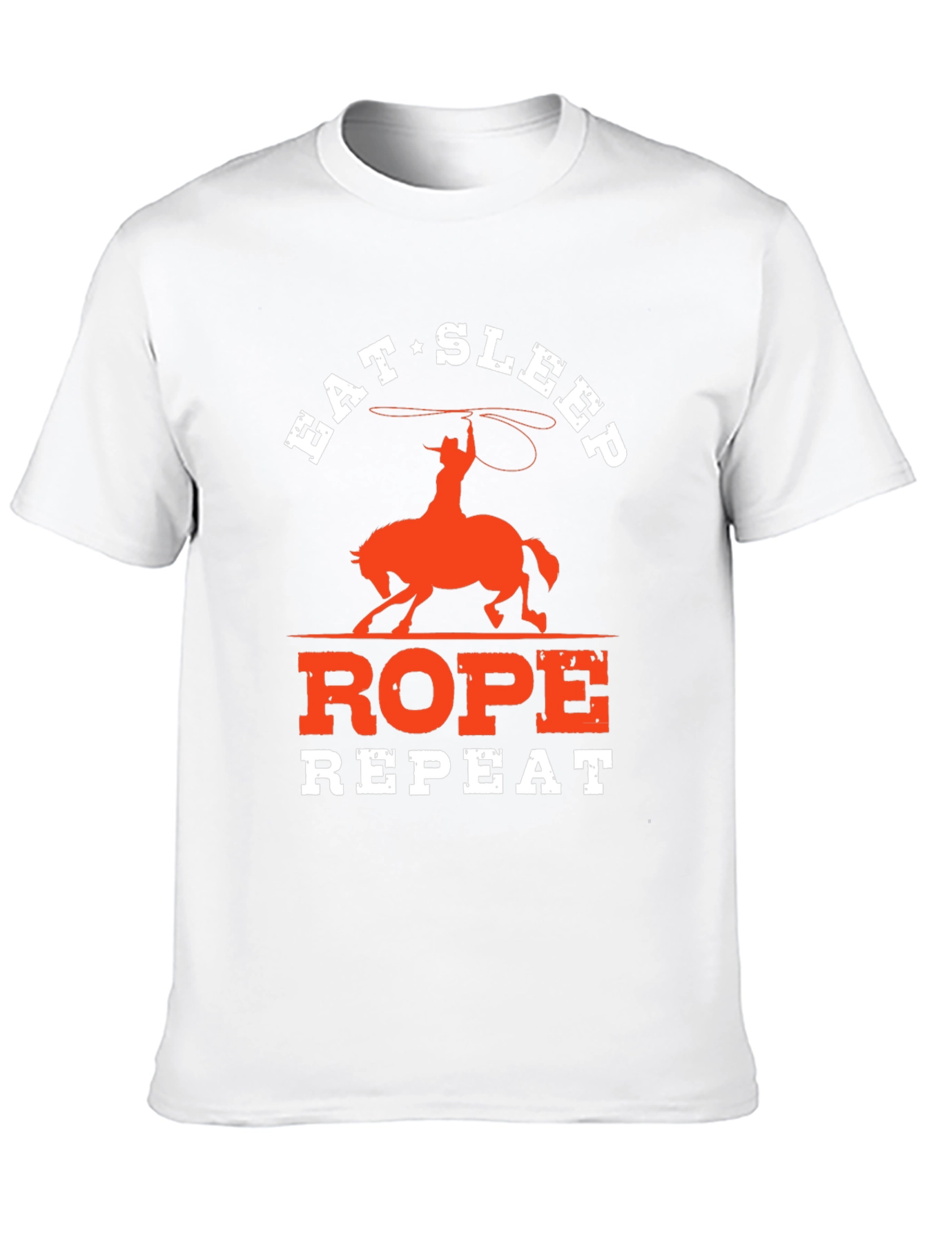 Eat Sleep Rope Repeat Cowboy Graphic Tee