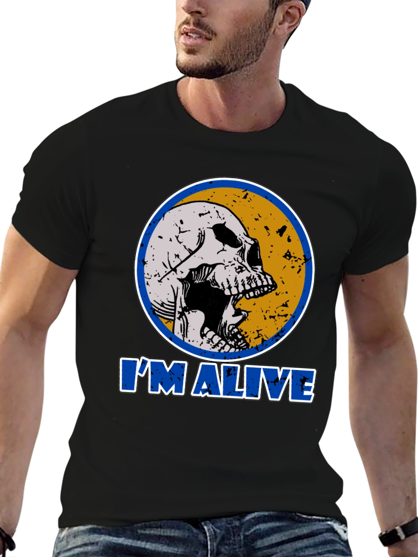Skull Im Alive T-Shirt - Funny Graphic Tee