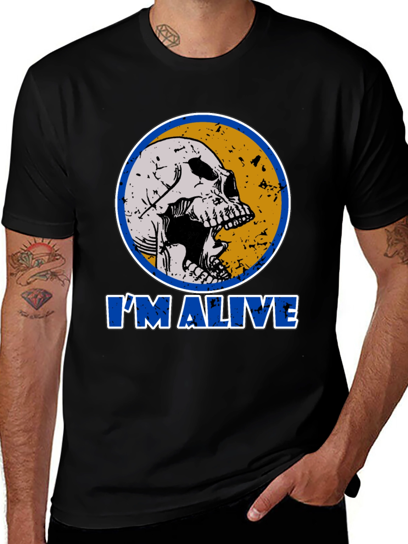 Skull Im Alive T-Shirt - Funny Graphic Tee