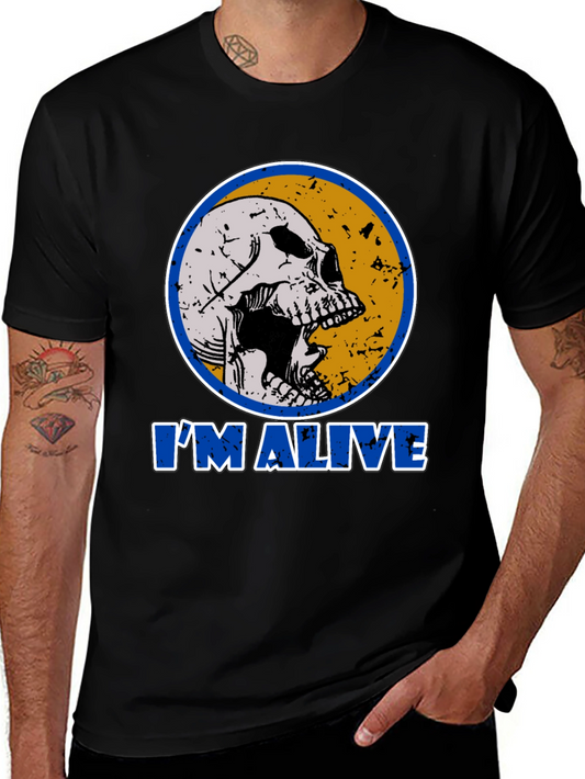 Skull Im Alive T-Shirt - Funny Graphic Tee
