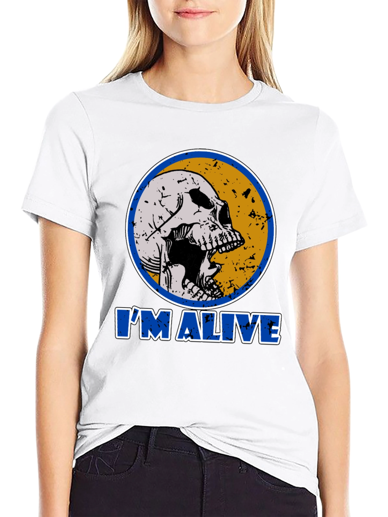 Skull Im Alive T-Shirt - Funny Graphic Tee