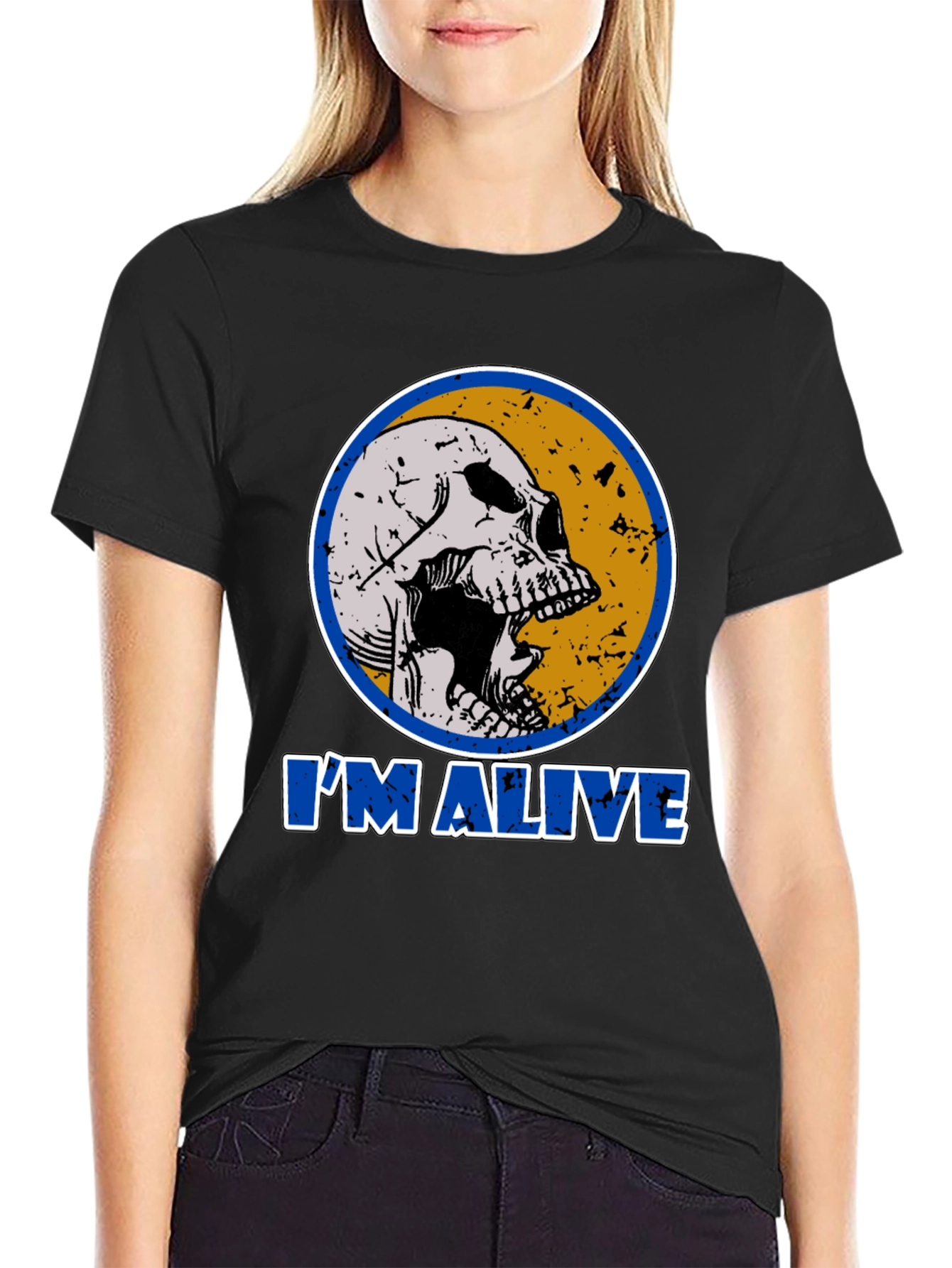 Skull Im Alive T-Shirt - Funny Graphic Tee