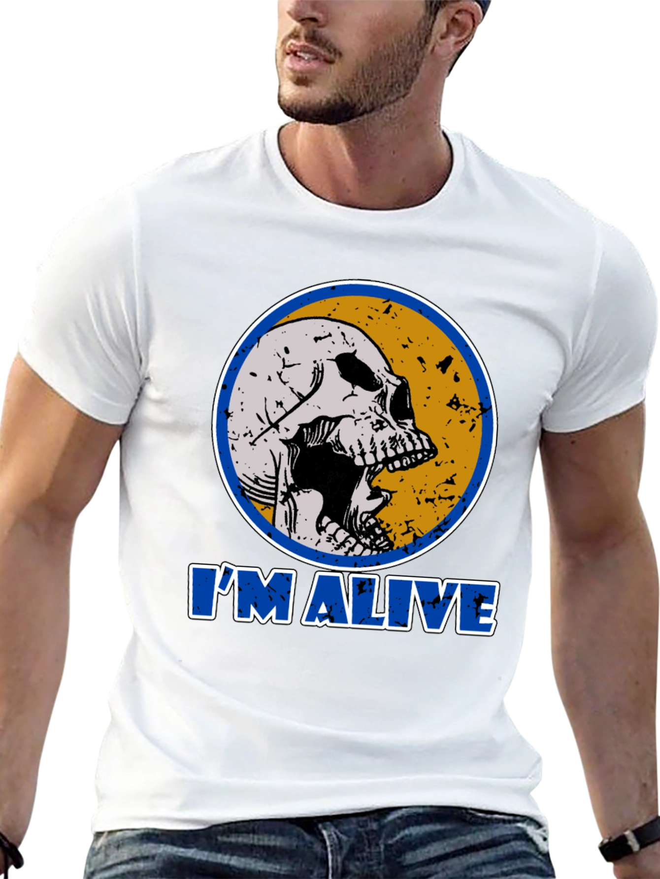 Skull Im Alive T-Shirt - Funny Graphic Tee