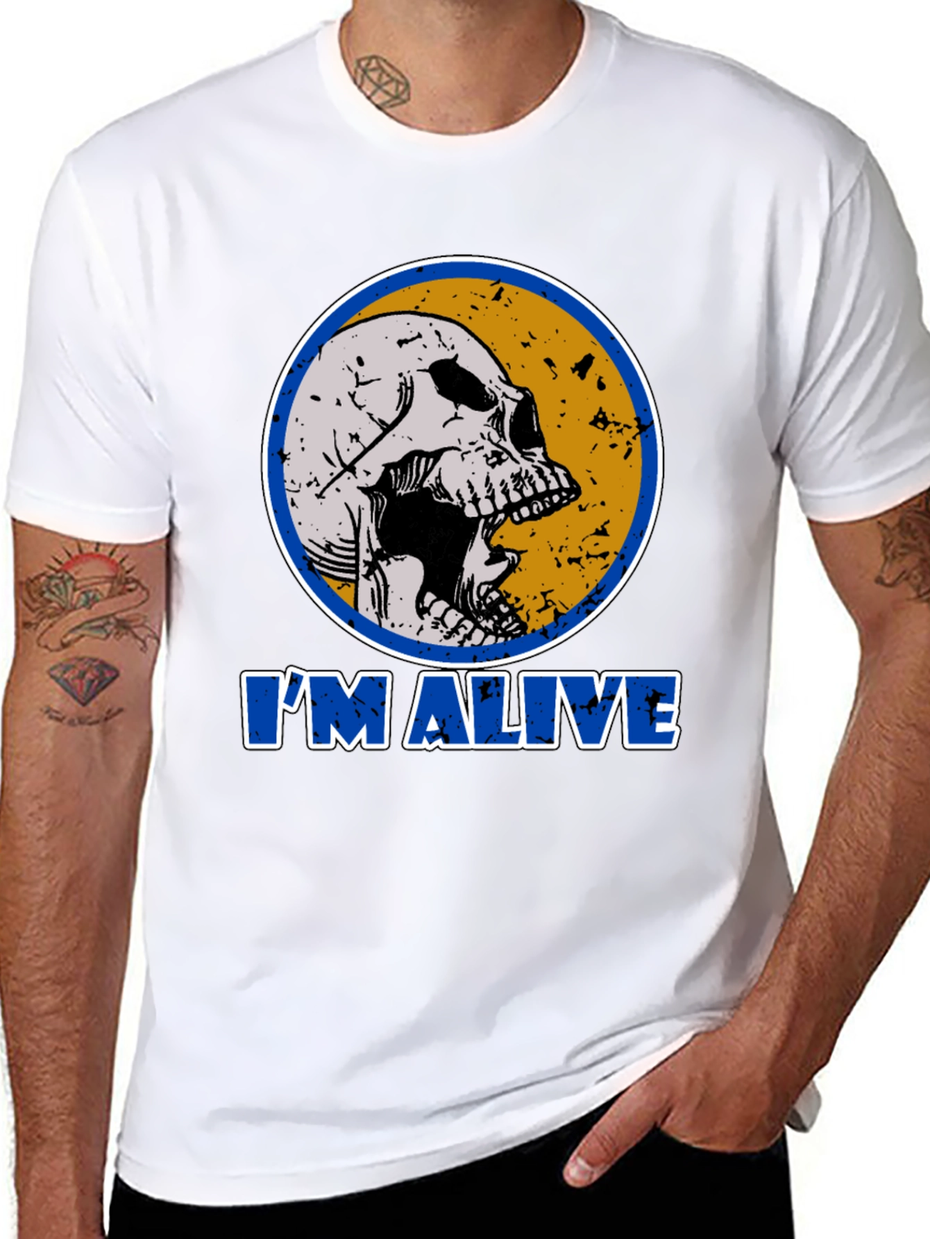 Skull Im Alive T-Shirt - Funny Graphic Tee