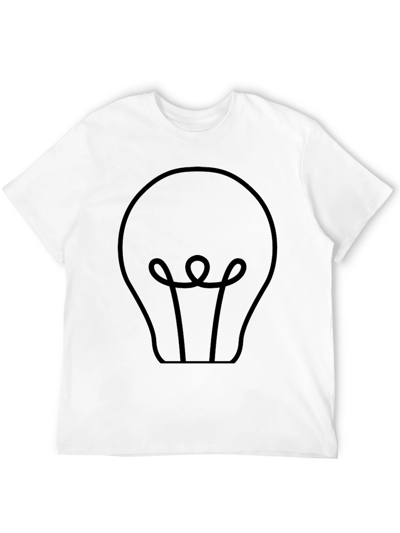 Black T-Shirt with Light Bulb Graphic