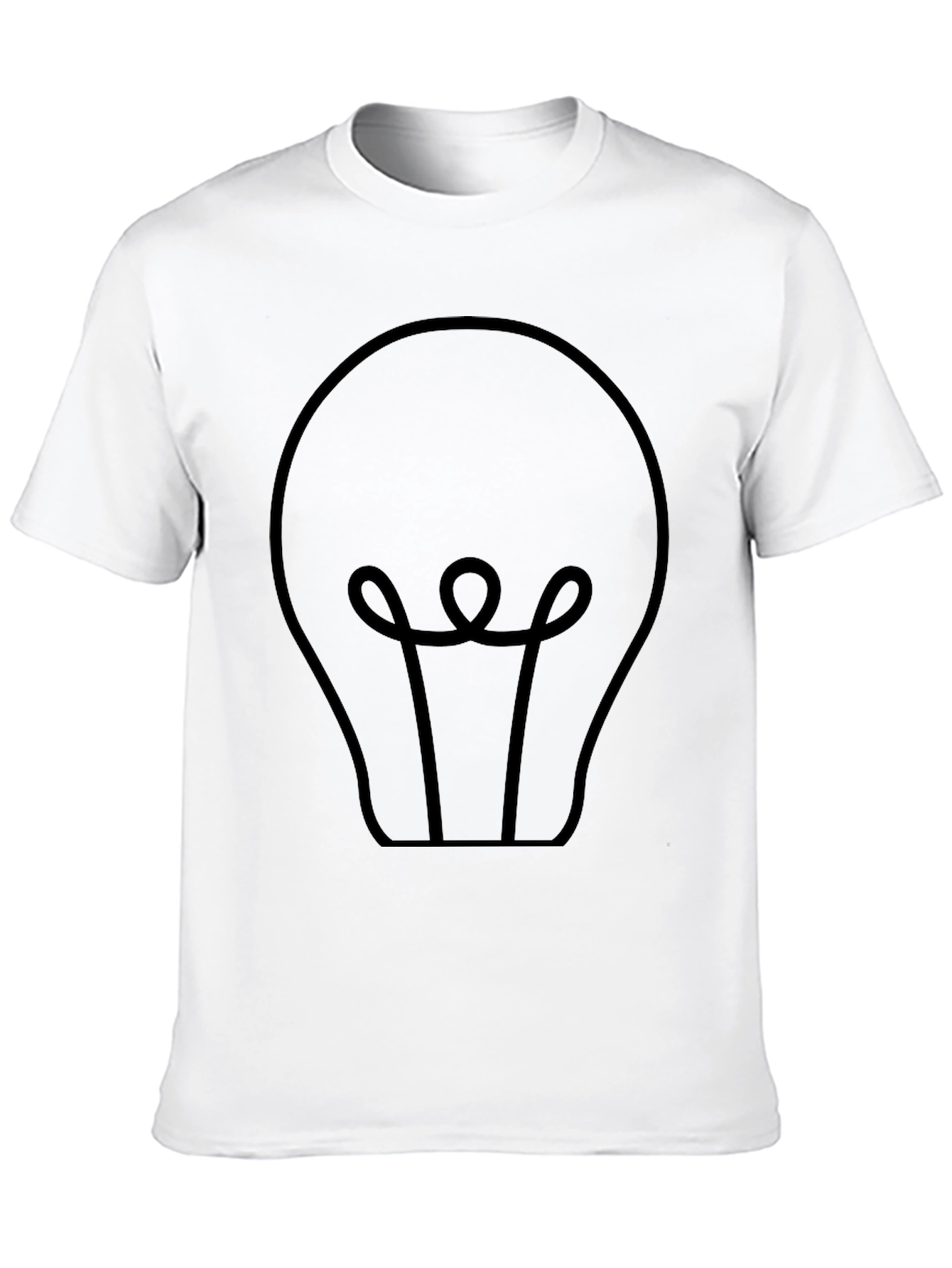 Black T-Shirt with Light Bulb Graphic