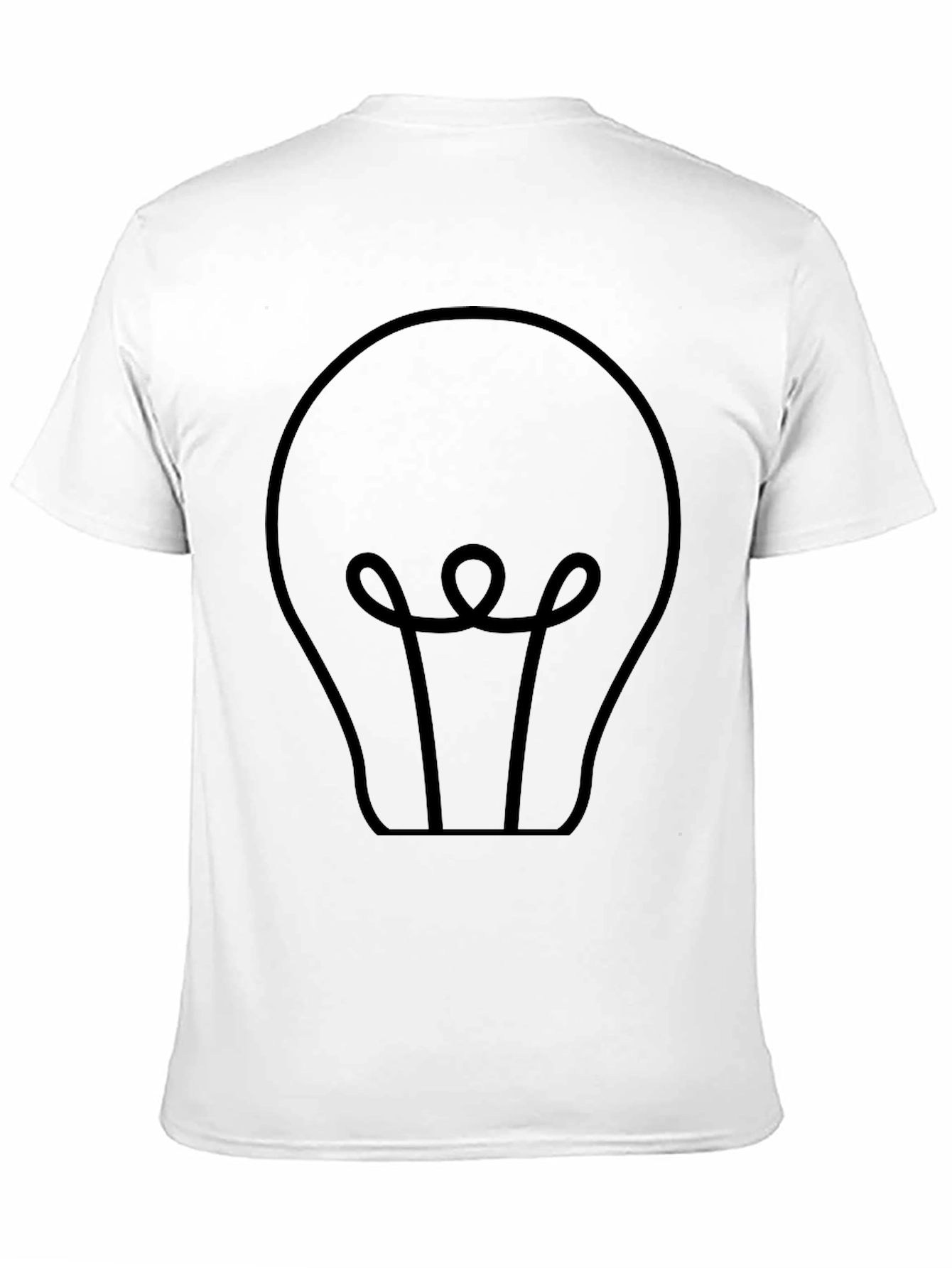 Black T-Shirt with Light Bulb Graphic