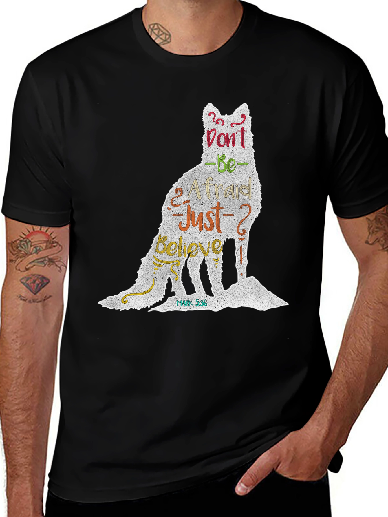 Inspirational Wolf Graphic T-Shirt