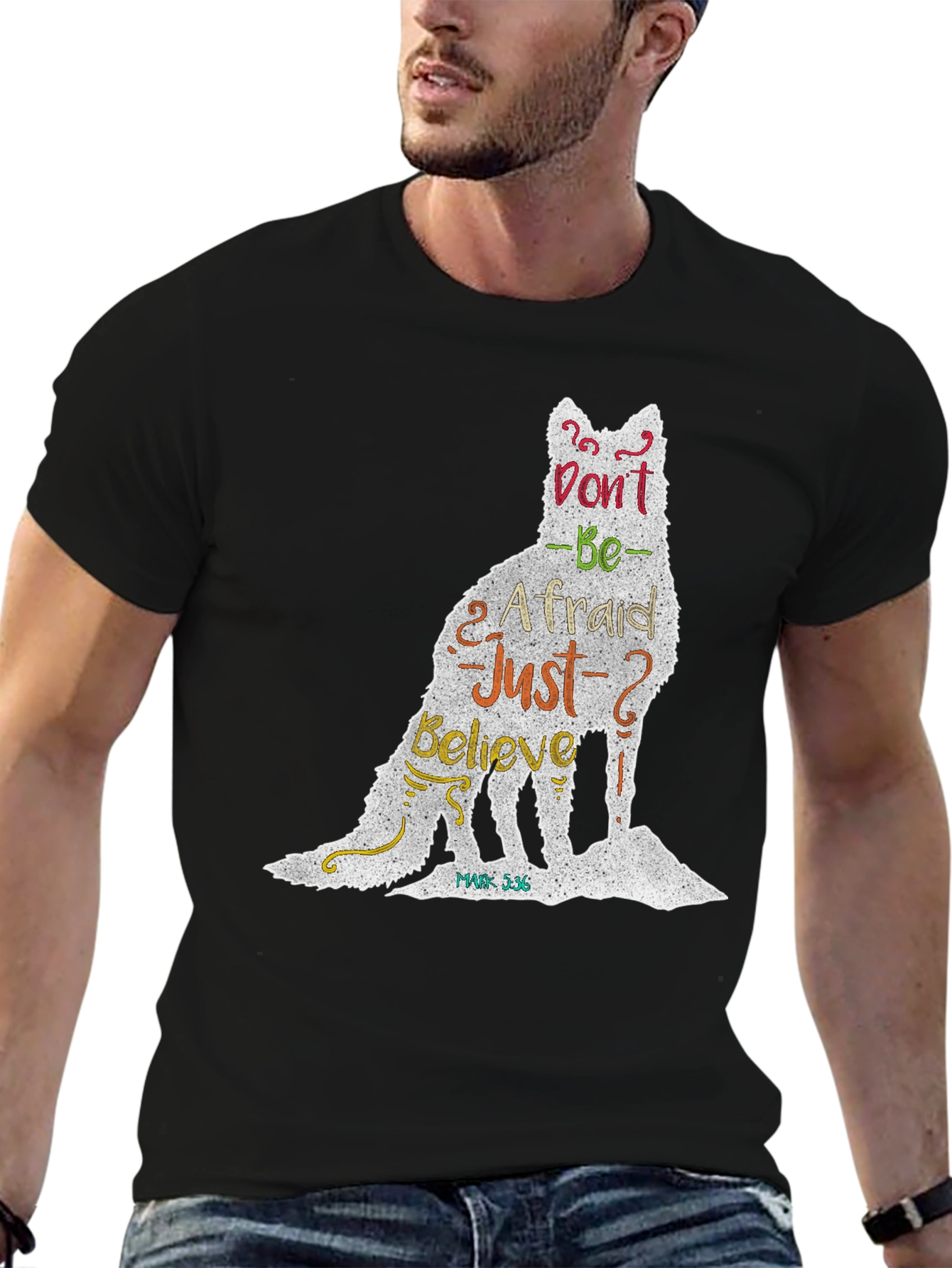 Inspirational Wolf Graphic T-Shirt