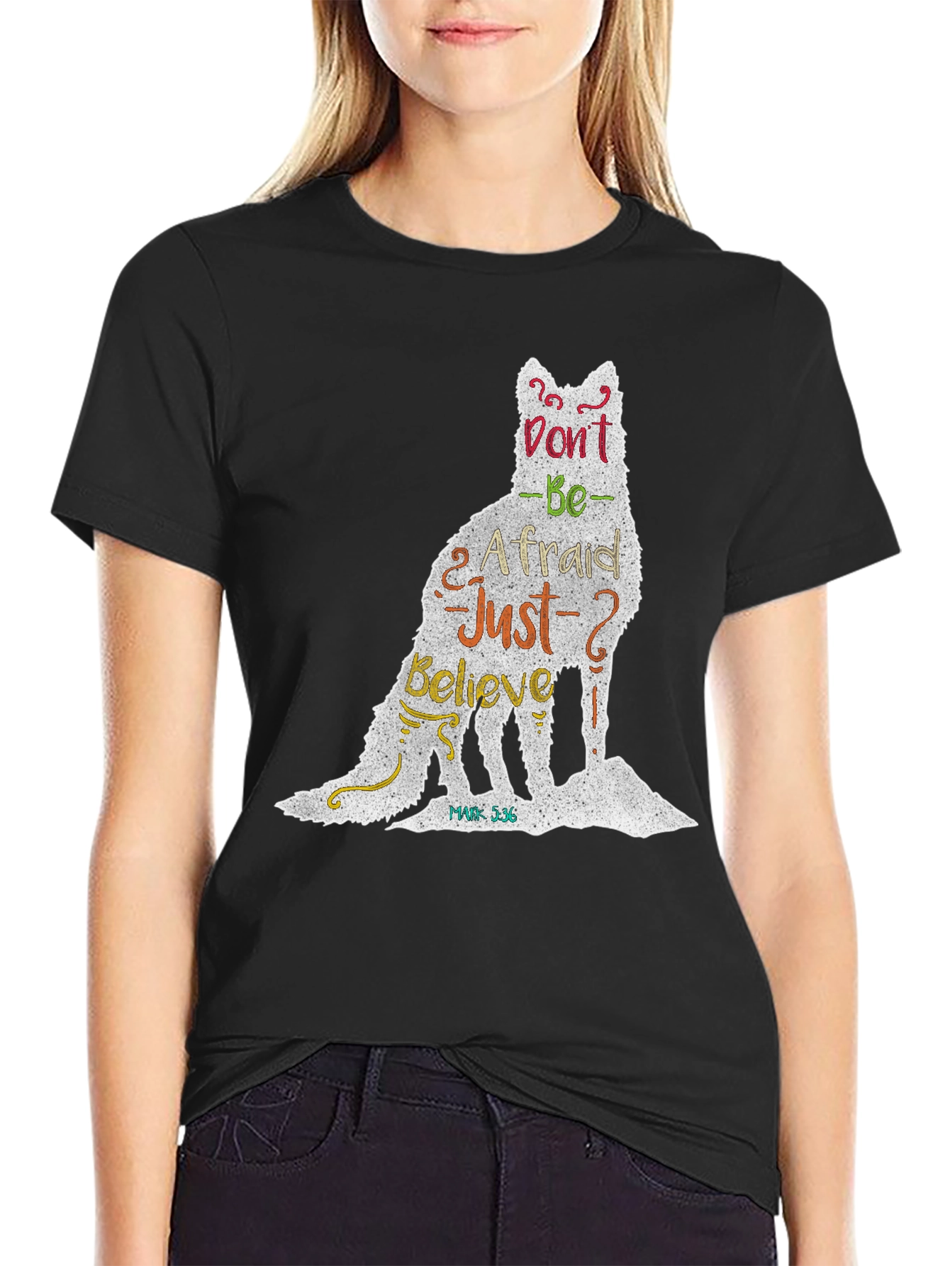 Inspirational Wolf Graphic T-Shirt