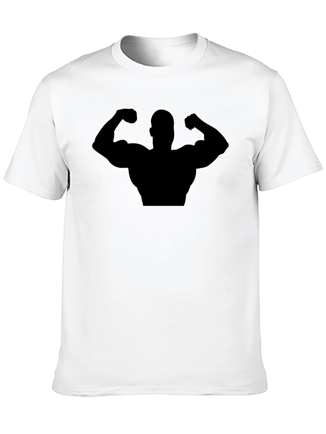 Bodybuilder Graphic Tee - Black Cotton Gym Shirt