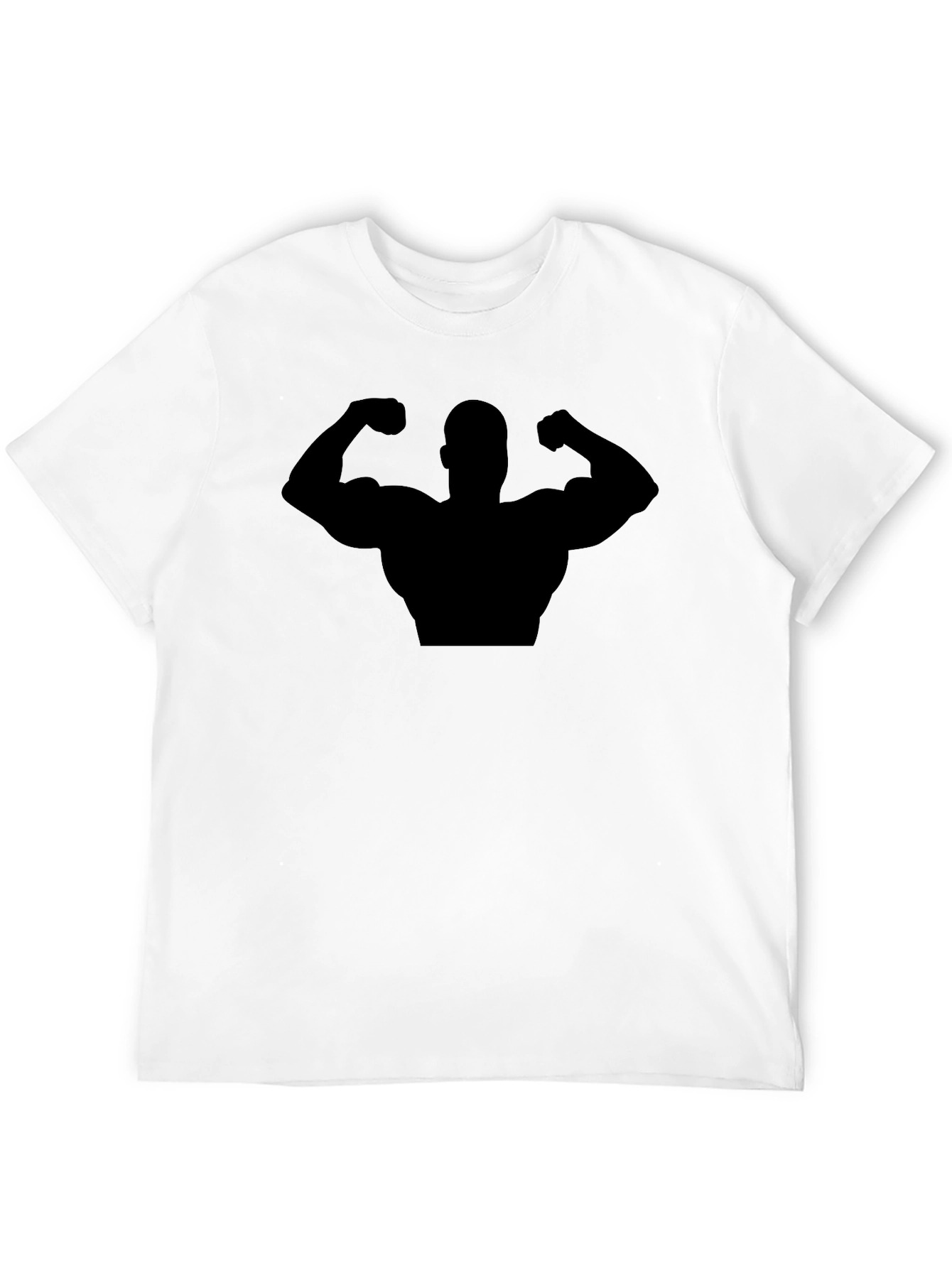 Bodybuilder Graphic Tee - Black Cotton Gym Shirt