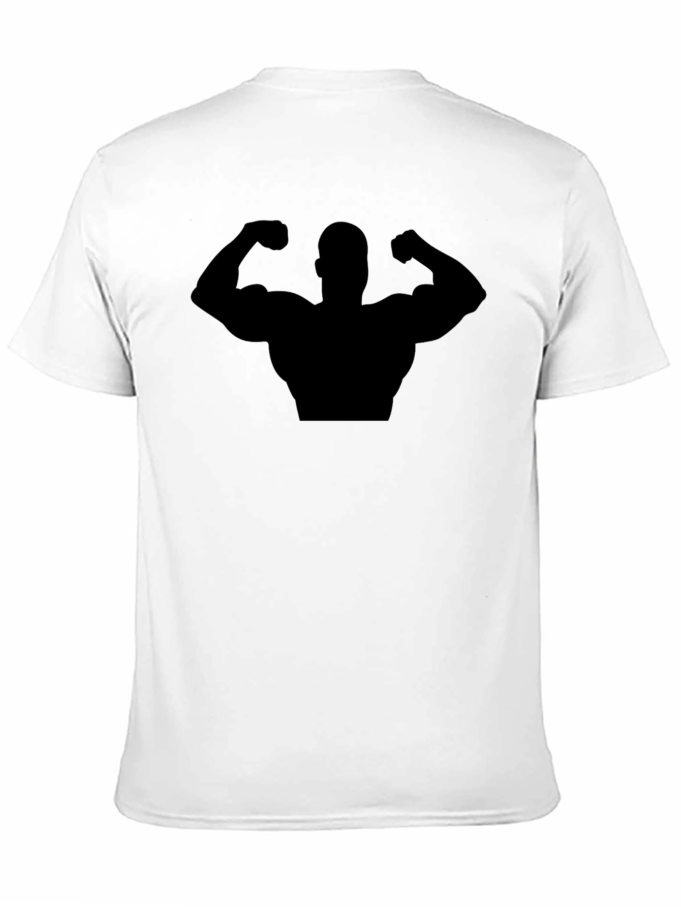 Bodybuilder Graphic Tee - Black Cotton Gym Shirt