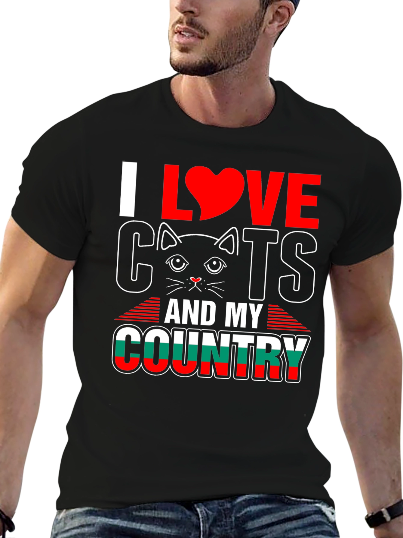 I Love Cats and My Country T-Shirt