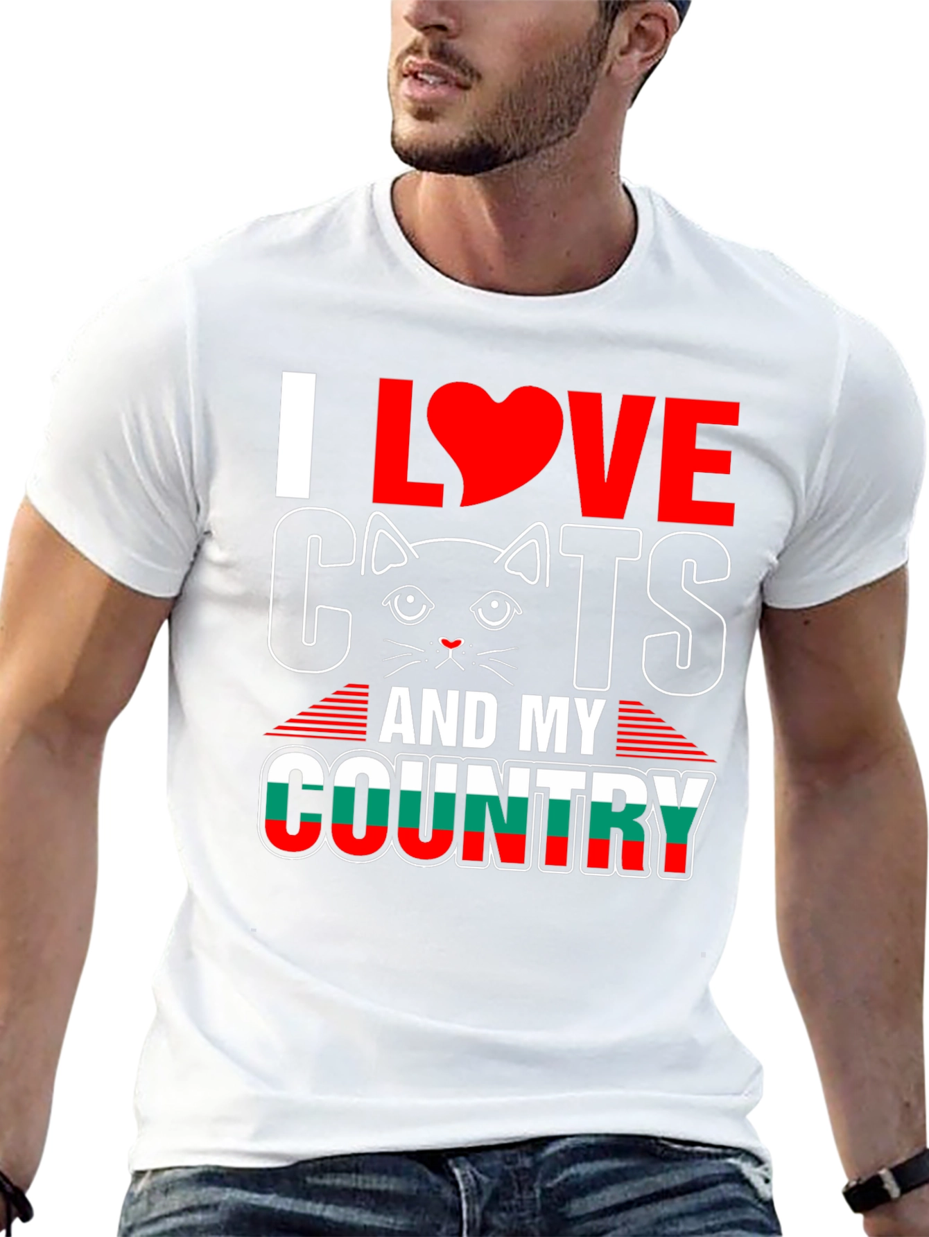 I Love Cats and My Country T-Shirt