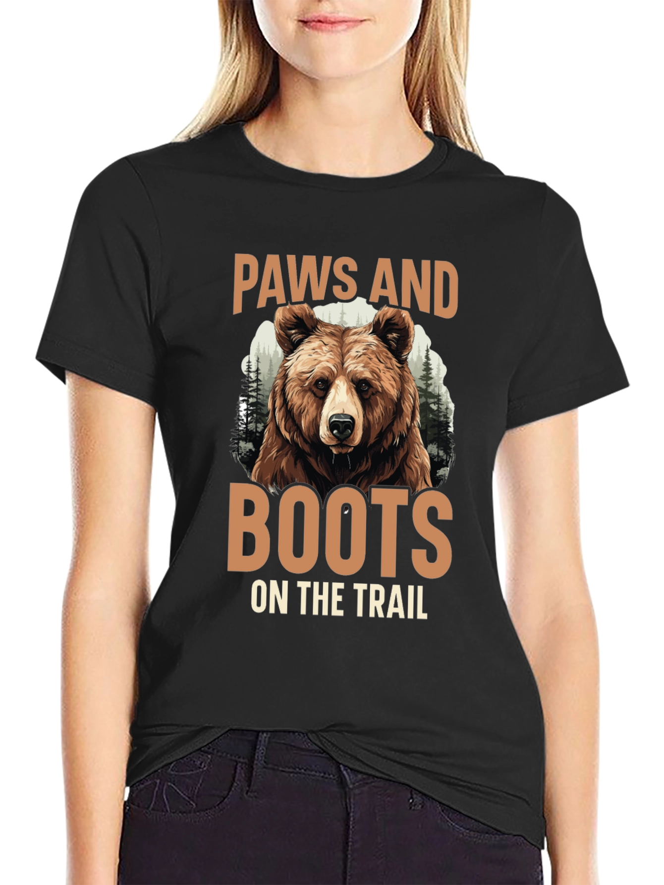 Paws and Boots Bear Graphic Tee
