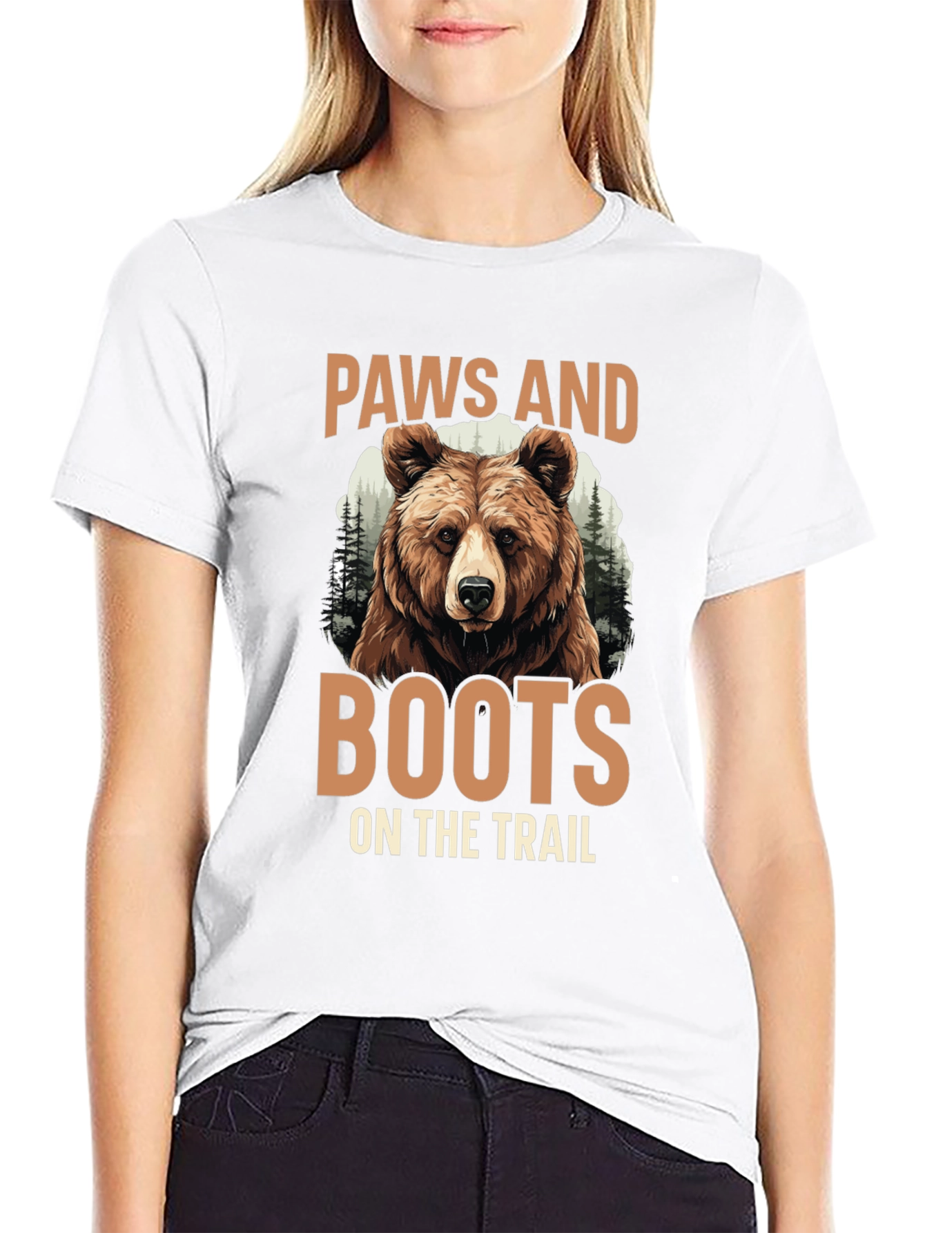 Paws and Boots Bear Graphic Tee