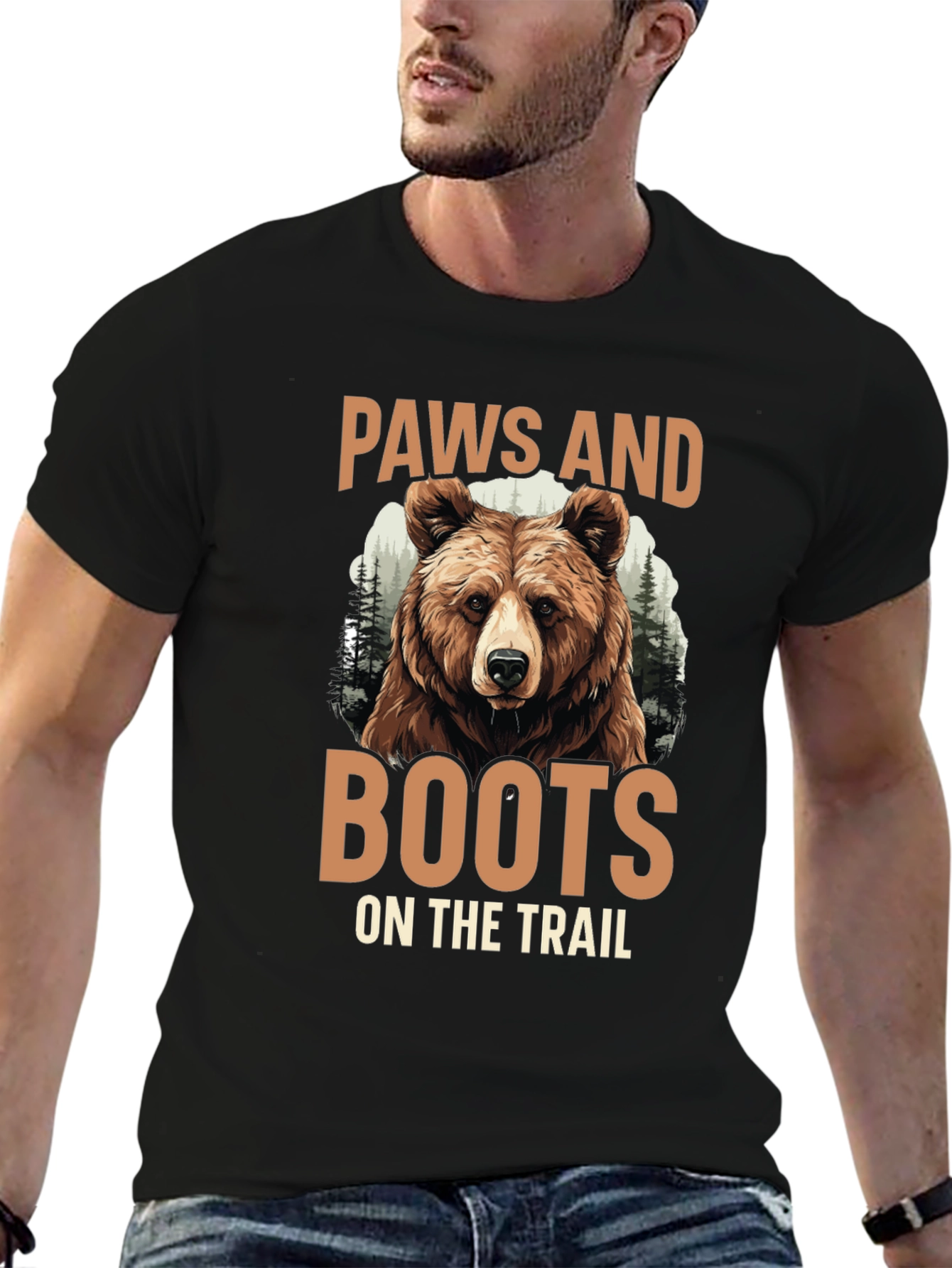 Paws and Boots Bear Graphic Tee
