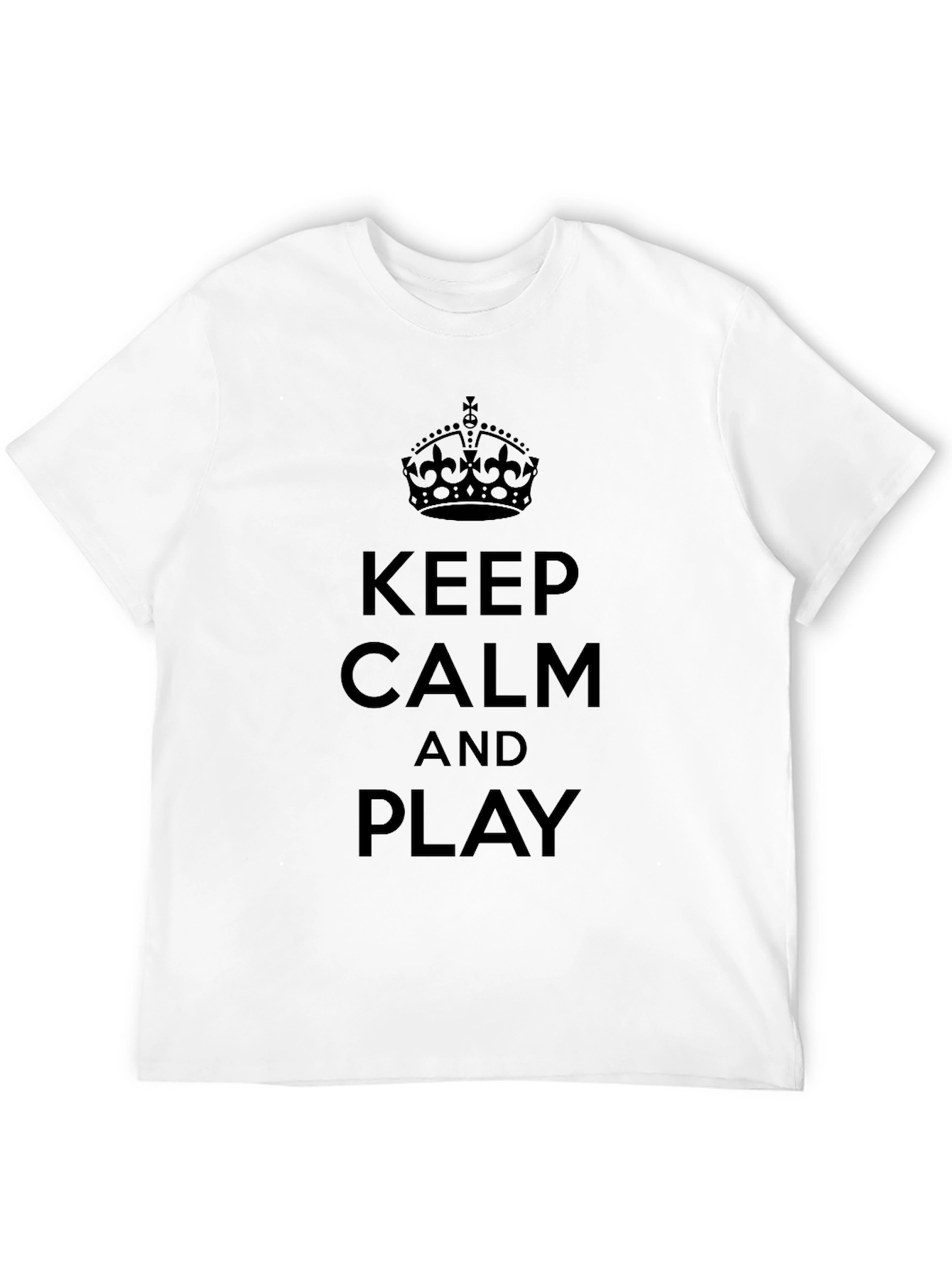 Keep Calm and Play Black Graphic Tee