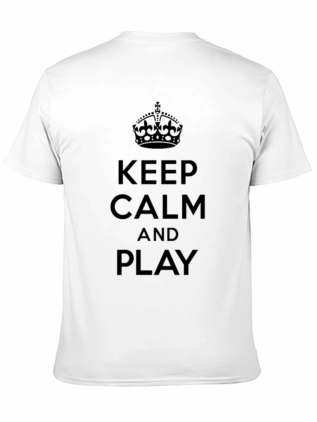 Keep Calm and Play Black Graphic Tee