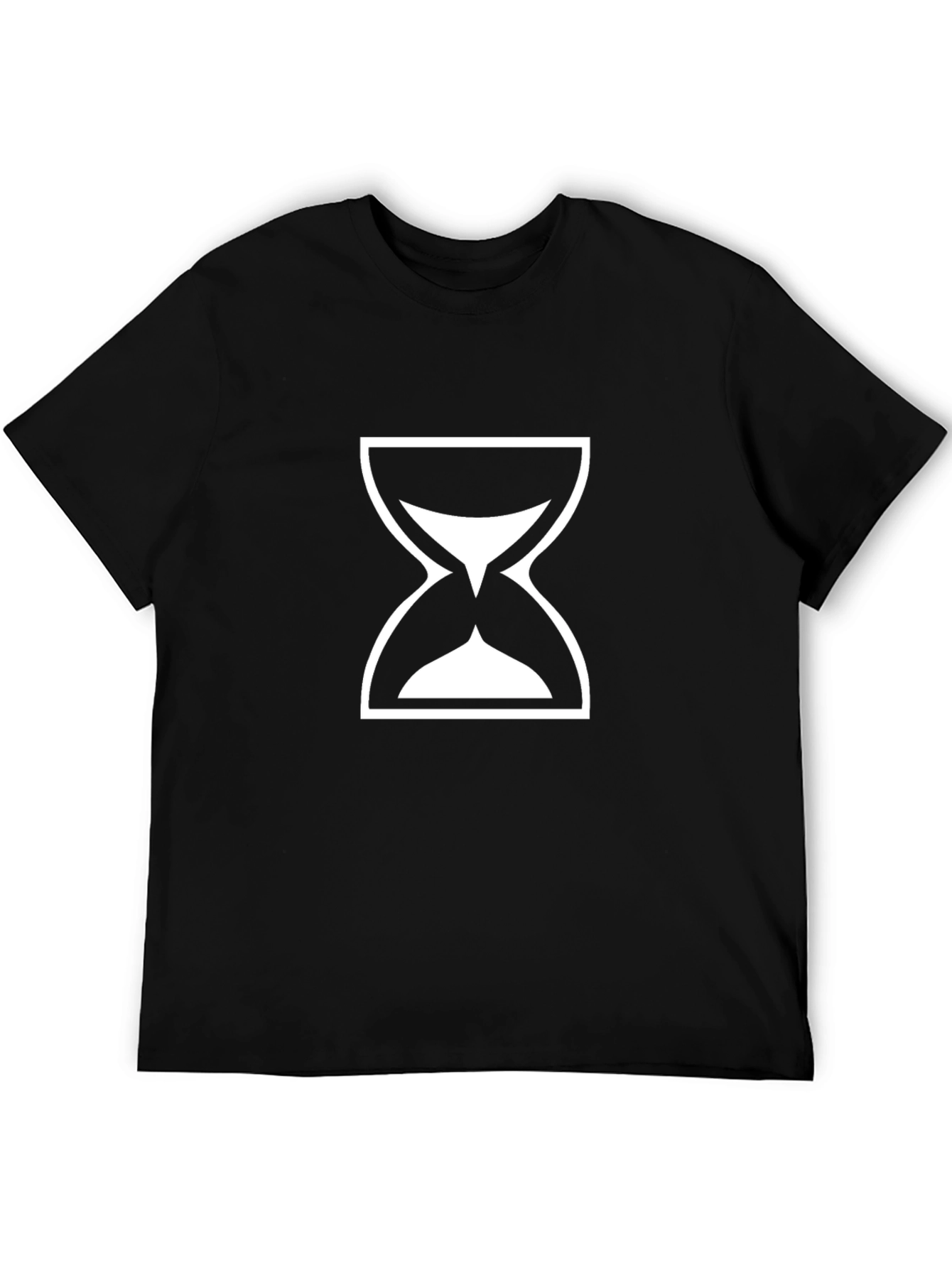 Mens Black T-Shirt - Hourglass Graphic Tee