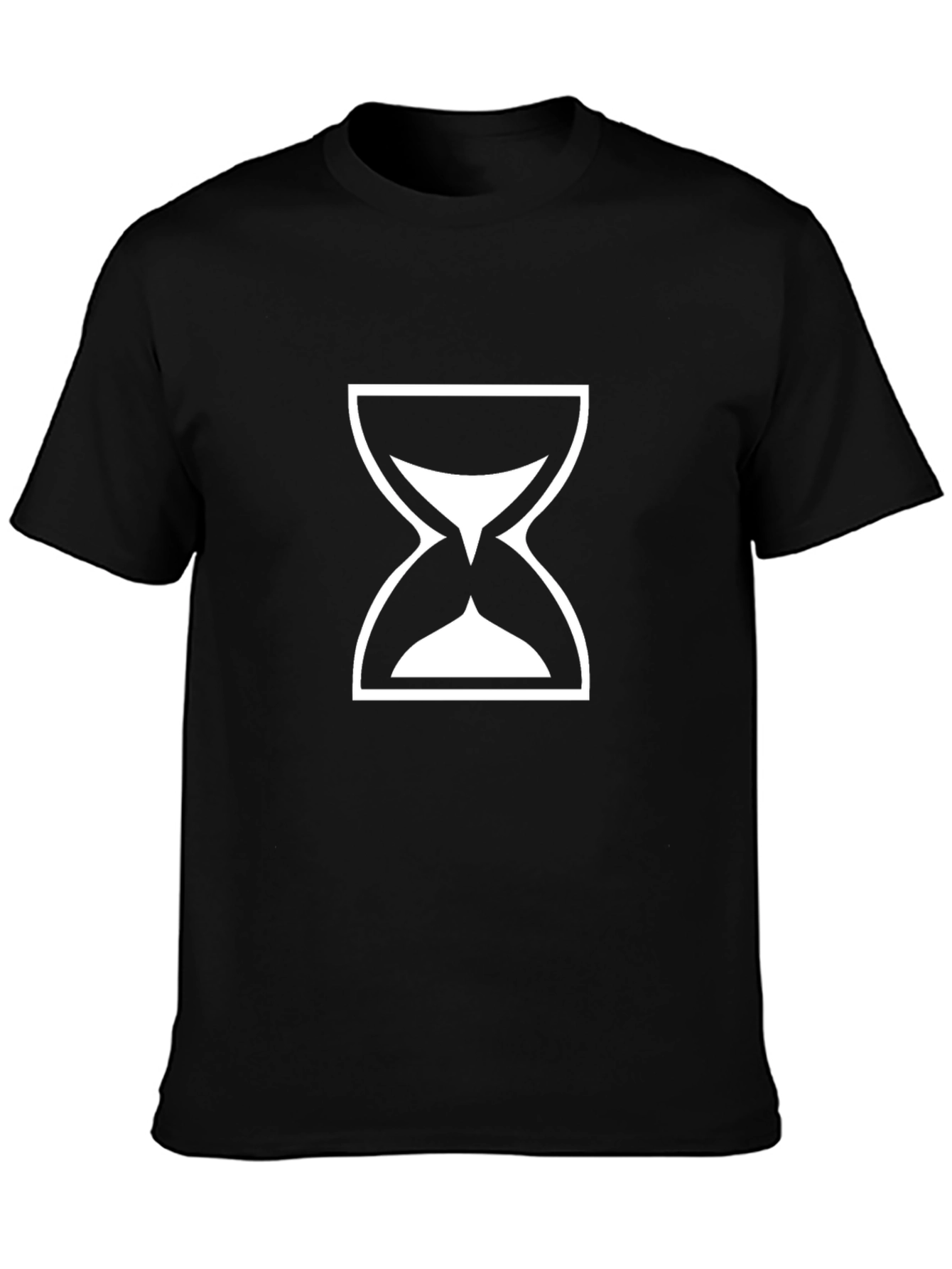 Mens Black T-Shirt - Hourglass Graphic Tee
