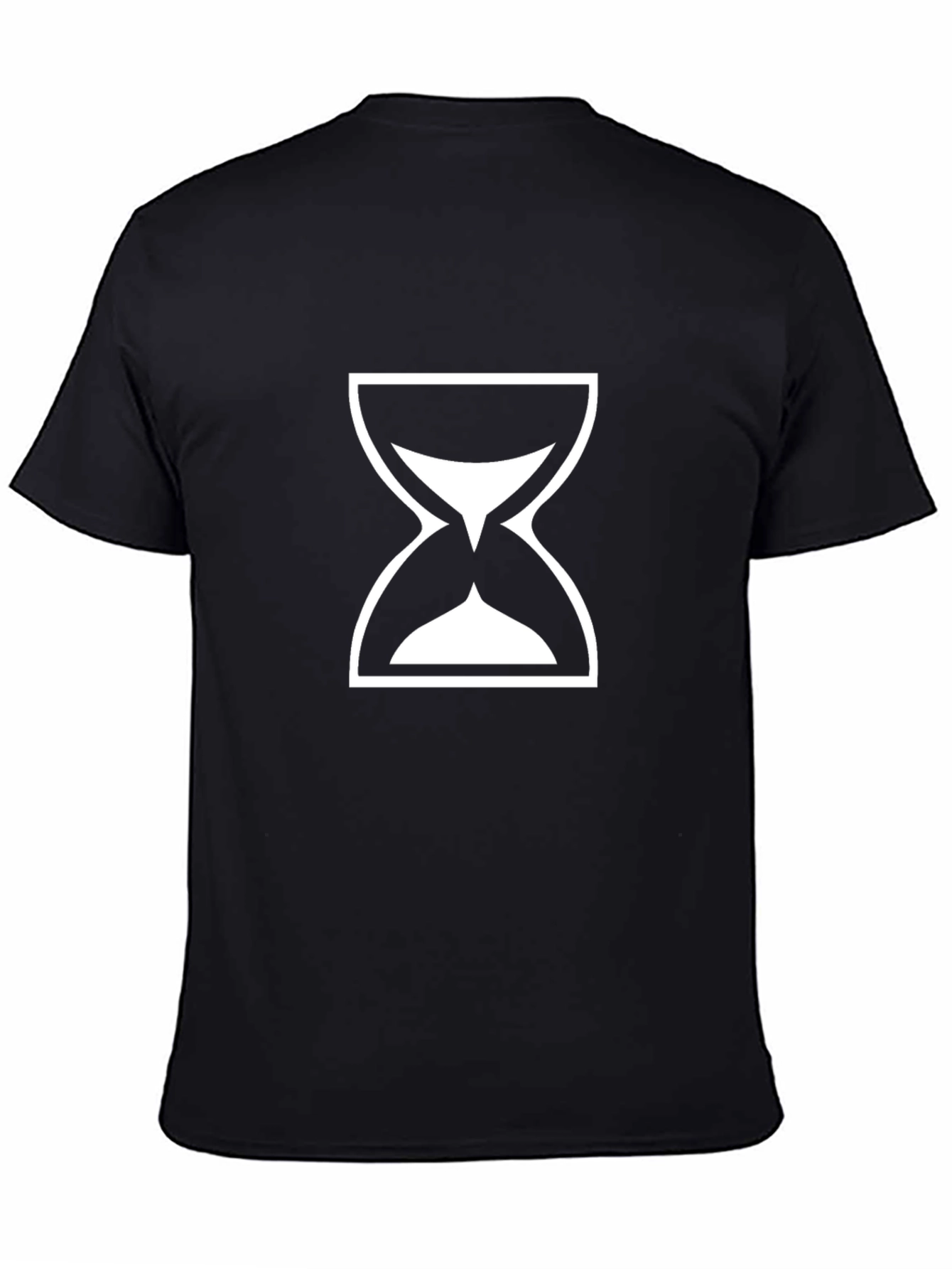 Mens Black T-Shirt - Hourglass Graphic Tee