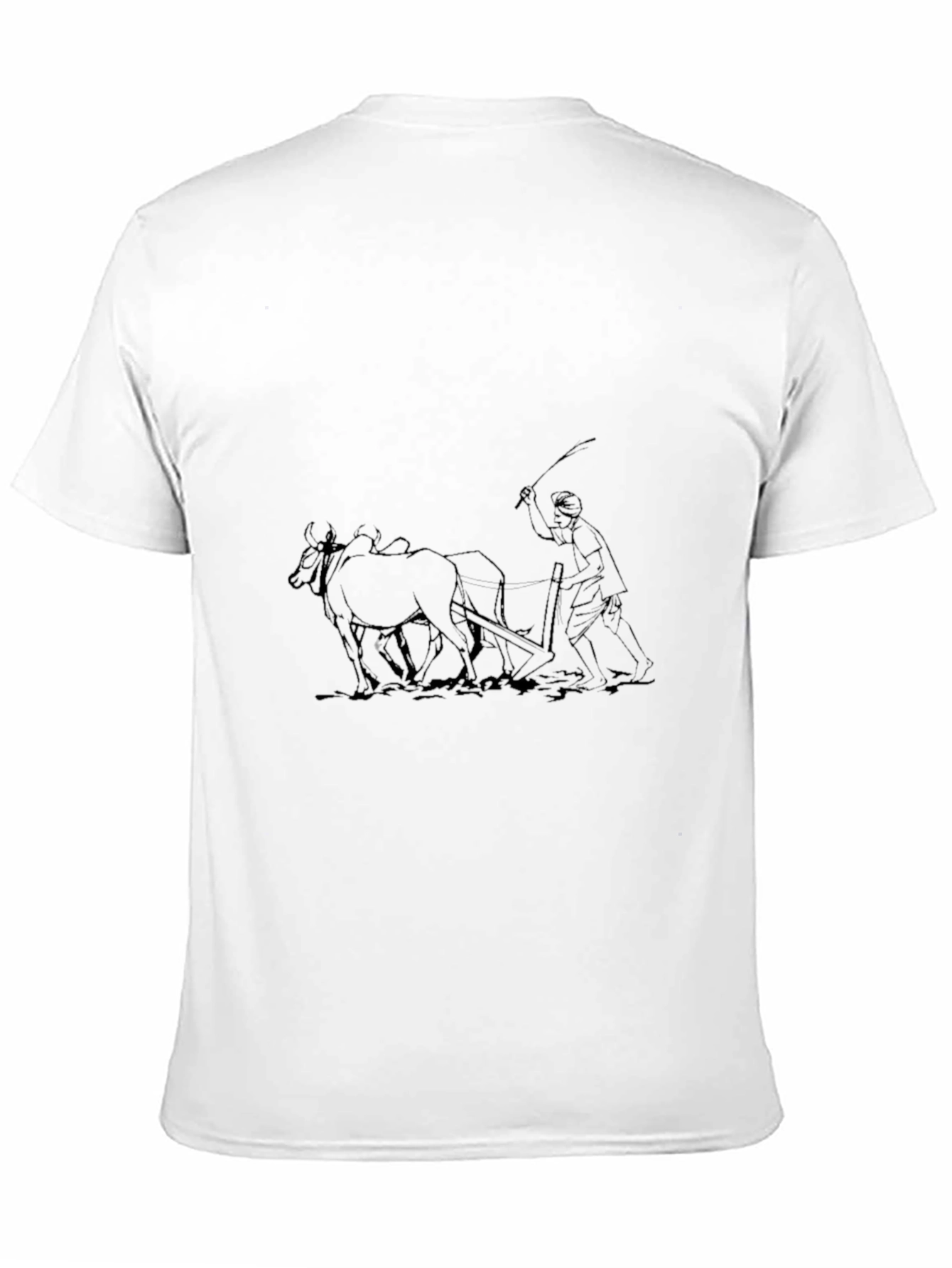 Black T-Shirt with Farming Graphic