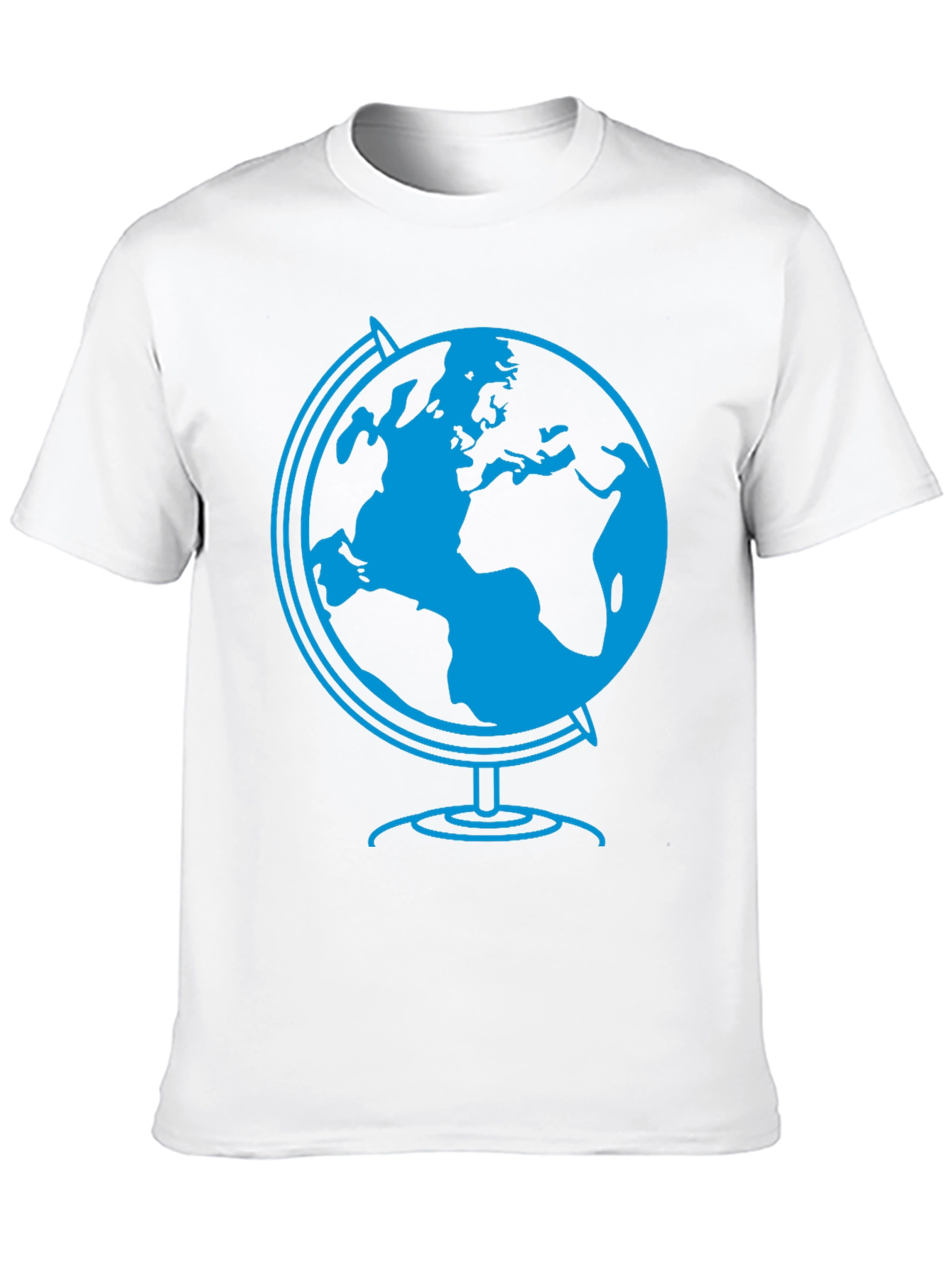 Globe Graphic Tee - Black Cotton T-Shirt