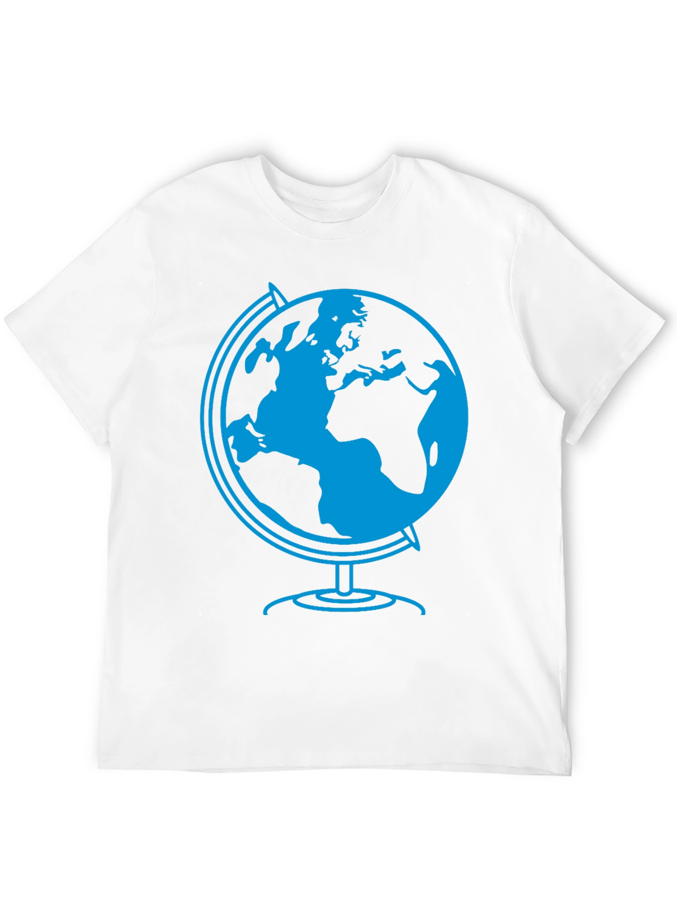 Globe Graphic Tee - Black Cotton T-Shirt