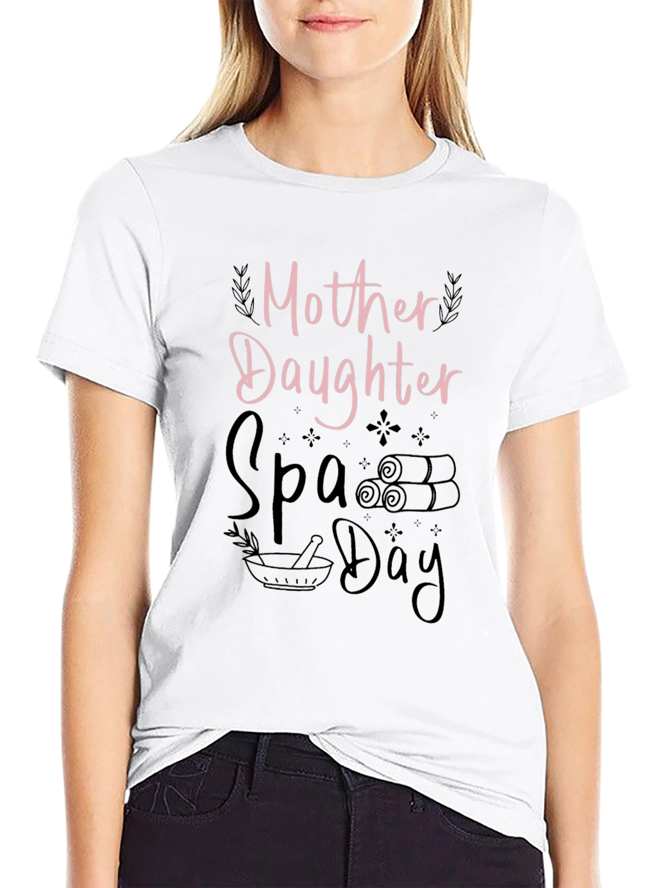 Mother Daughter Spa Day Black T-Shirt