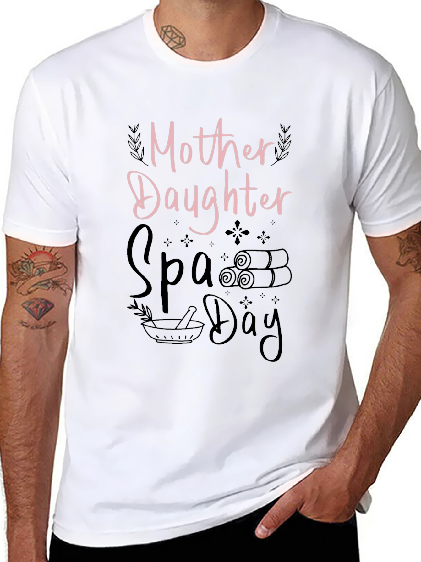 Mother Daughter Spa Day Black T-Shirt