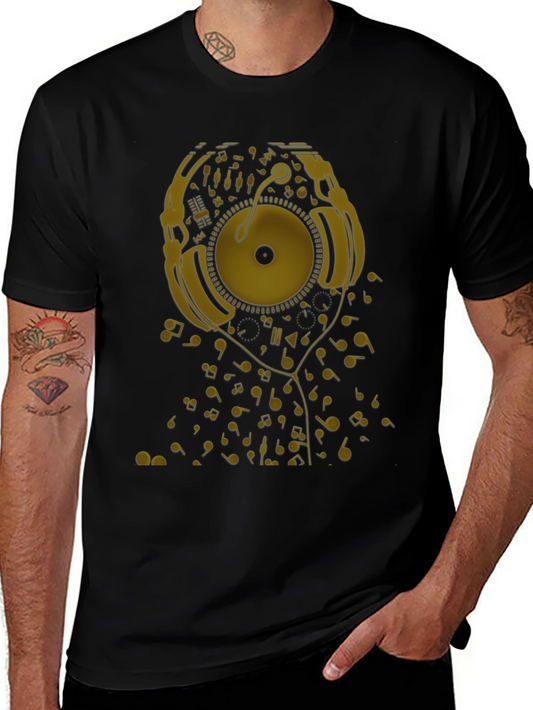 Musical Headphones Graphic T-Shirt