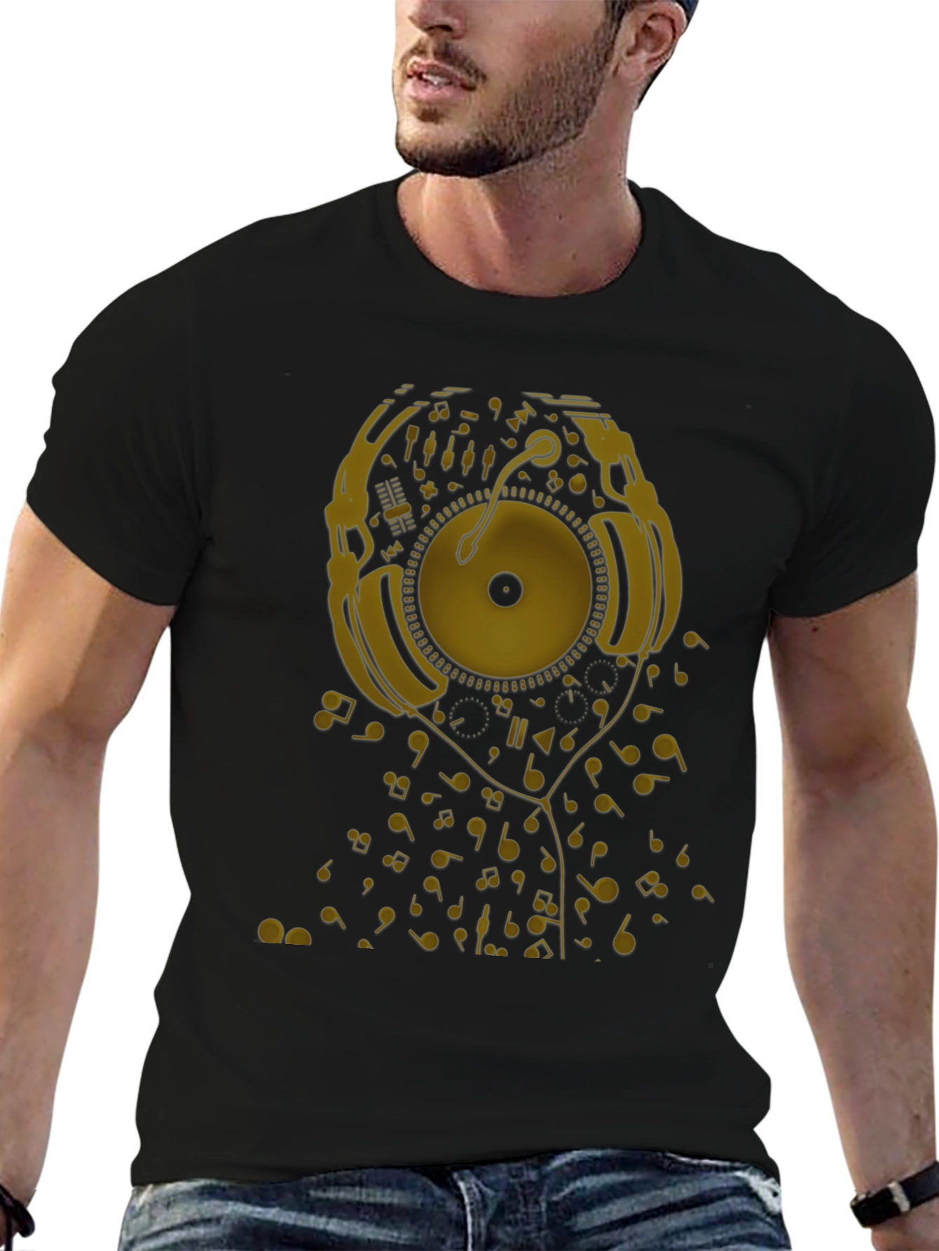 Musical Headphones Graphic T-Shirt