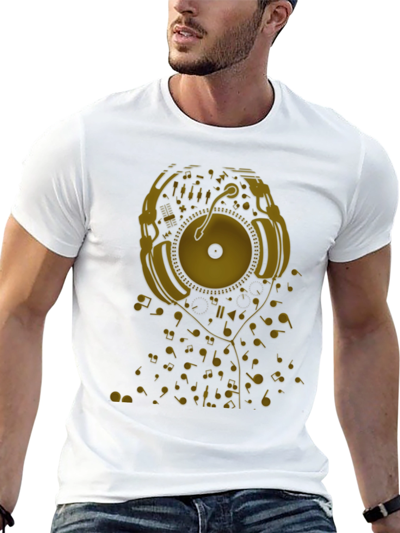 Musical Headphones Graphic T-Shirt