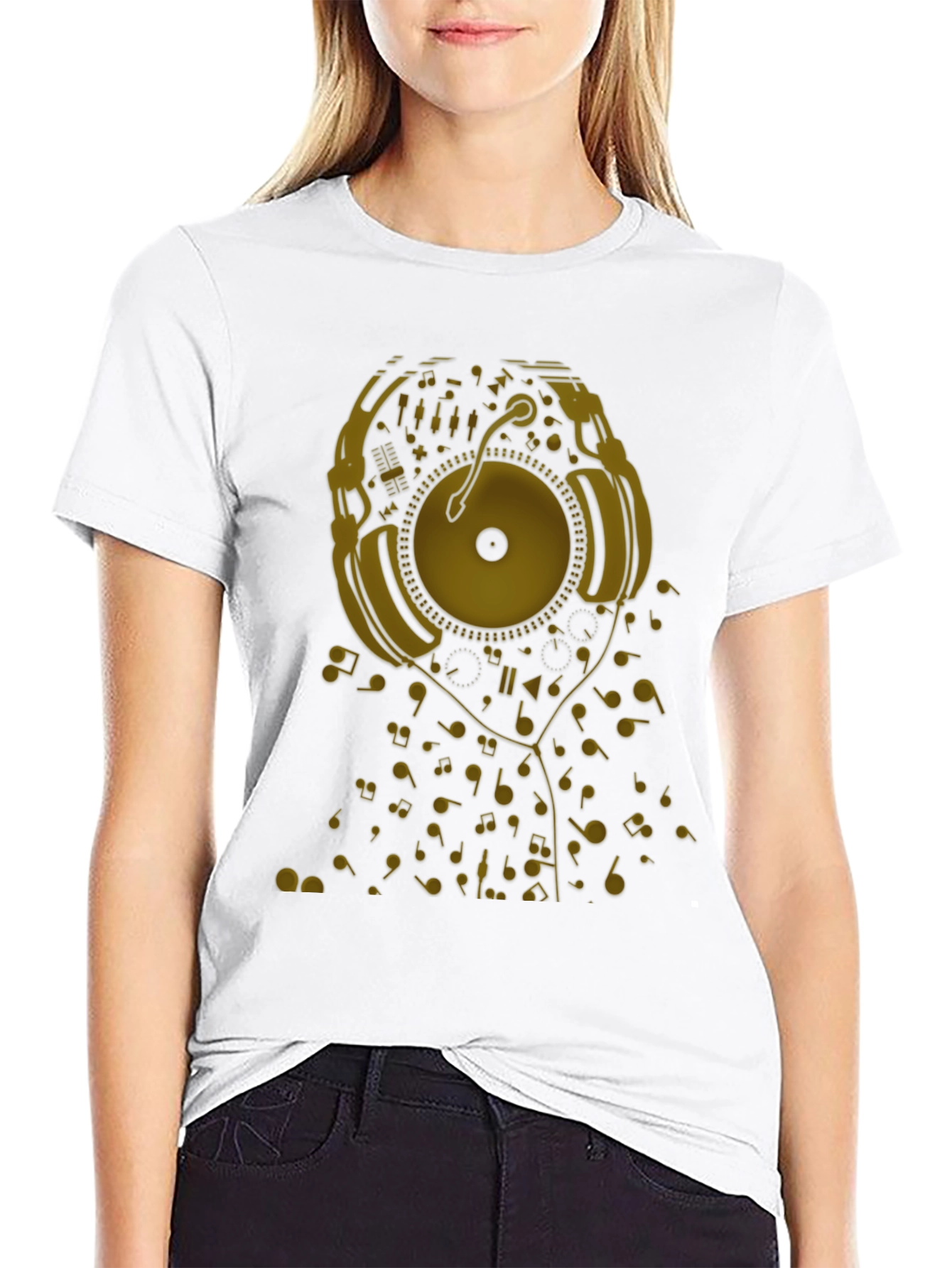 Musical Headphones Graphic T-Shirt